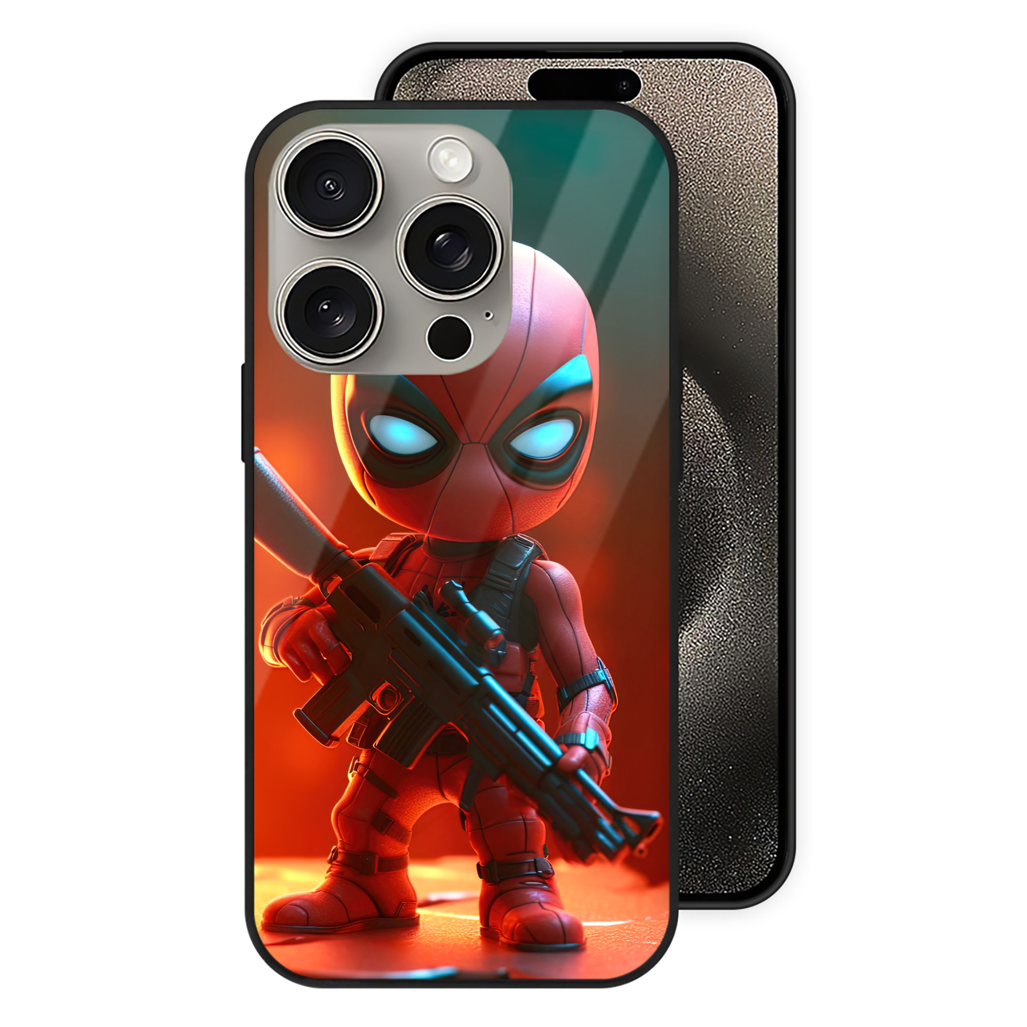Spider Man スパイダーマン 【iPhone15Pro対応】スマホケース 耐衝撃＆黄変防止 背面ガラス