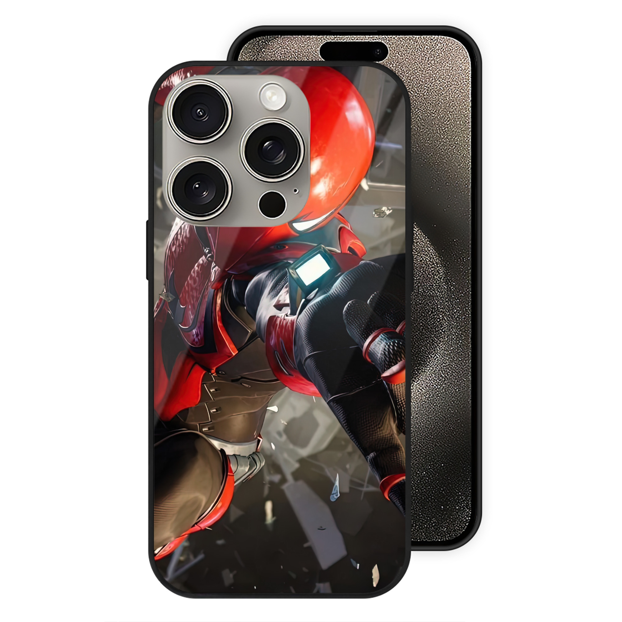 Spider Man スパイダーマン 【iPhone15Pro対応】スマホケース 耐衝撃＆黄変防止 背面ガラス