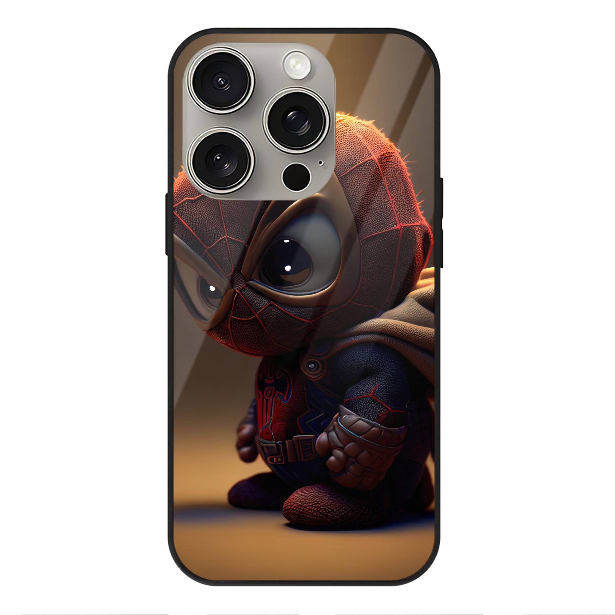 （画像用） Spider Man スパイダーマン 【iPhone15Pro対応】スマホケース 耐衝撃＆黄変防止 背面ガラス