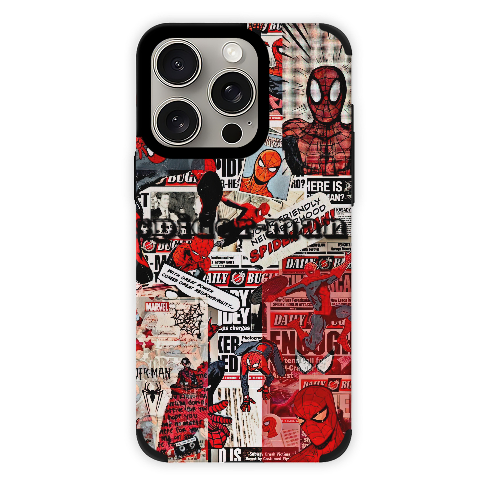 Spider Man スパイダーマン 【iPhone15ProMax対応】 PUレザー スマホケース 耐衝撃＆黄変防止