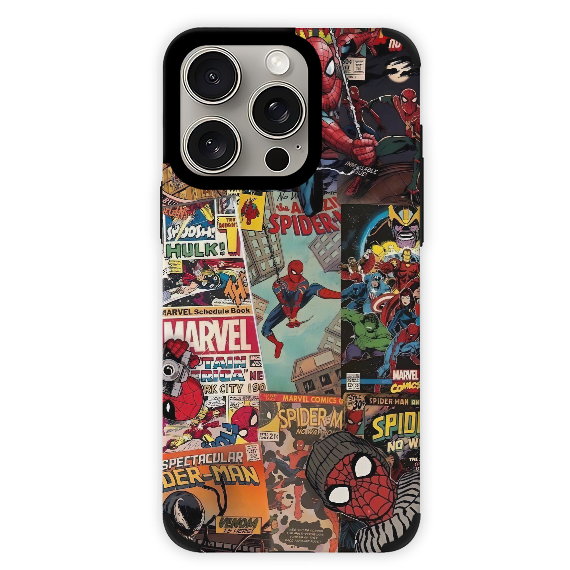 （画像用） Spider Man スパイダーマン 【iPhone15ProMax対応】 PUレザー スマホケース 耐衝撃＆黄変防止