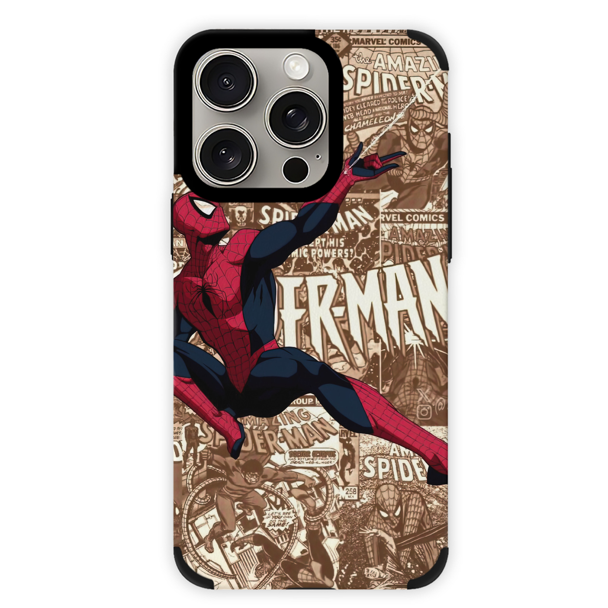 Spider Man スパイダーマン 【iPhone15ProMax対応】 PUレザー スマホケース 耐衝撃＆黄変防止