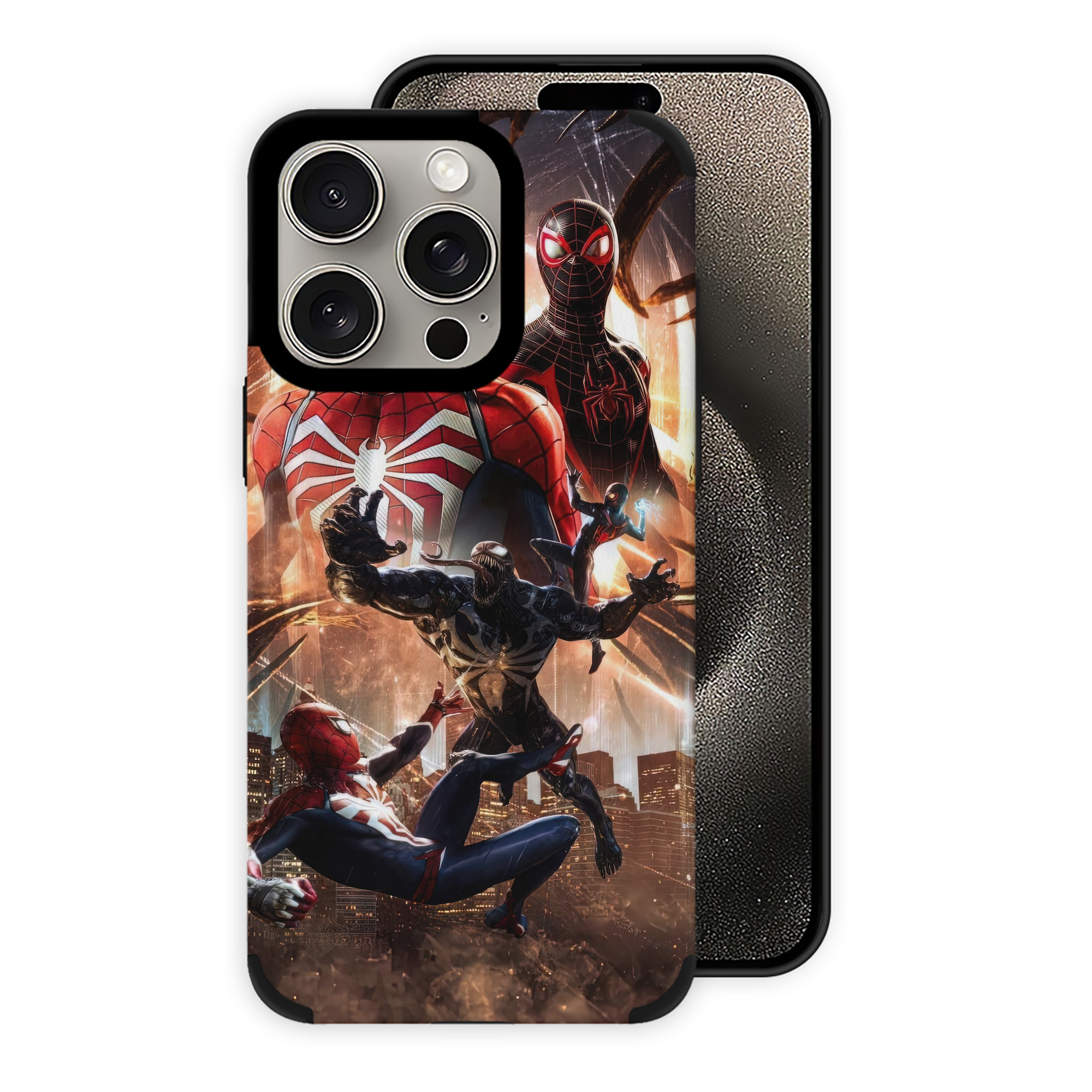 （画像用） Spider Man スパイダーマン 【iPhone15ProMax対応】 PUレザー スマホケース 耐衝撃＆黄変防止