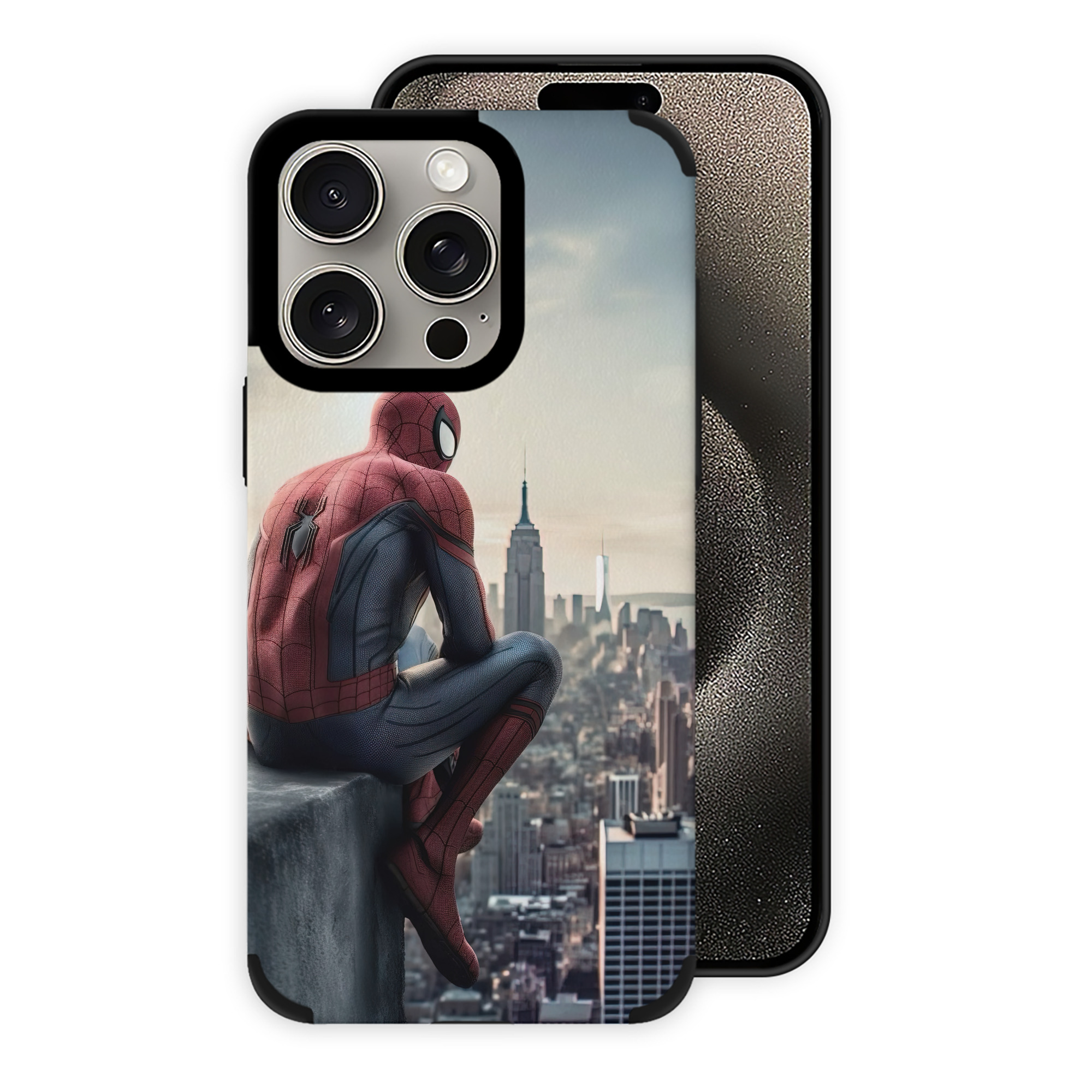 （画像用） Spider Man スパイダーマン 【iPhone15ProMax対応】 PUレザー スマホケース 耐衝撃＆黄変防止