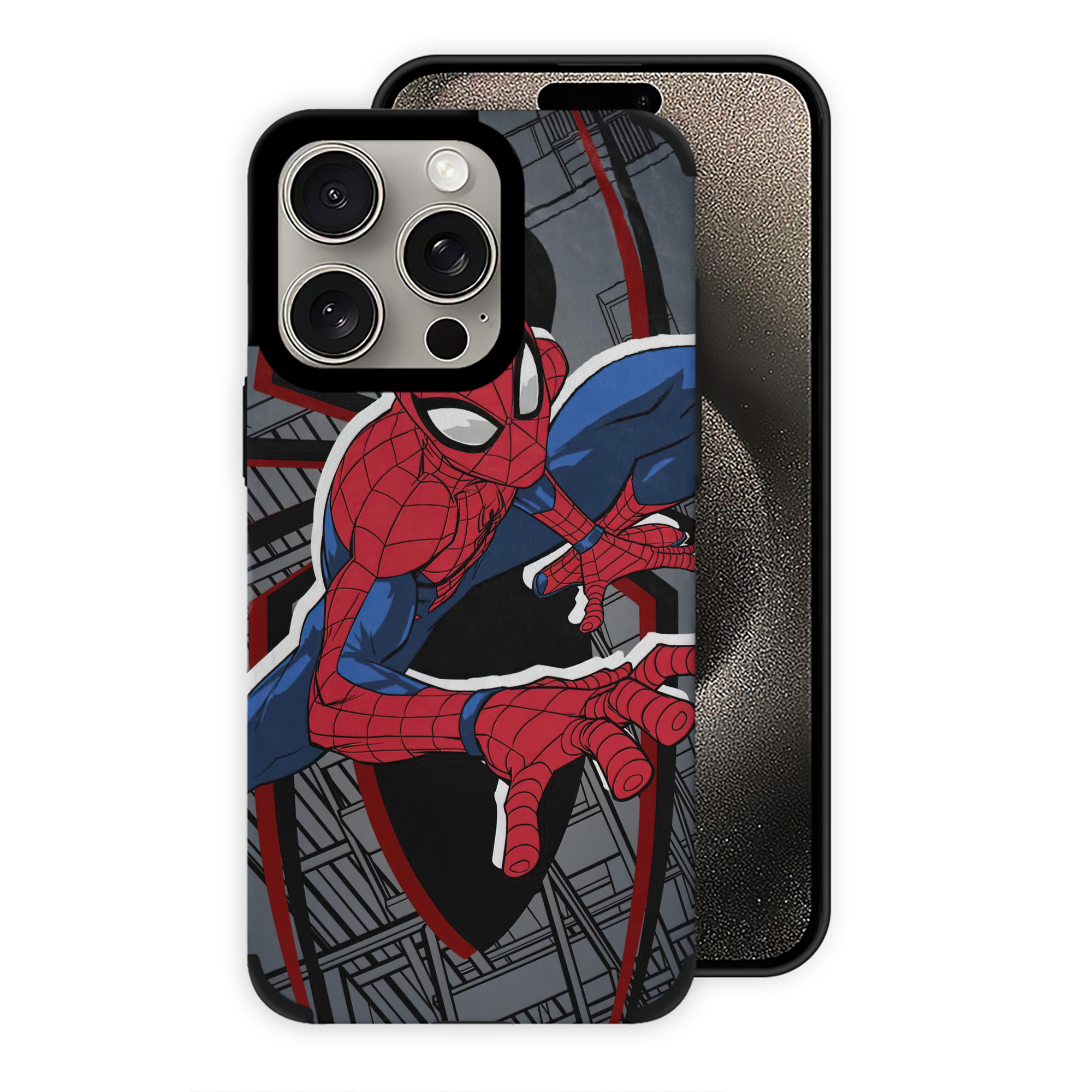 （画像用） Spider Man スパイダーマン 【iPhone15ProMax対応】 PUレザー スマホケース 耐衝撃＆黄変防止