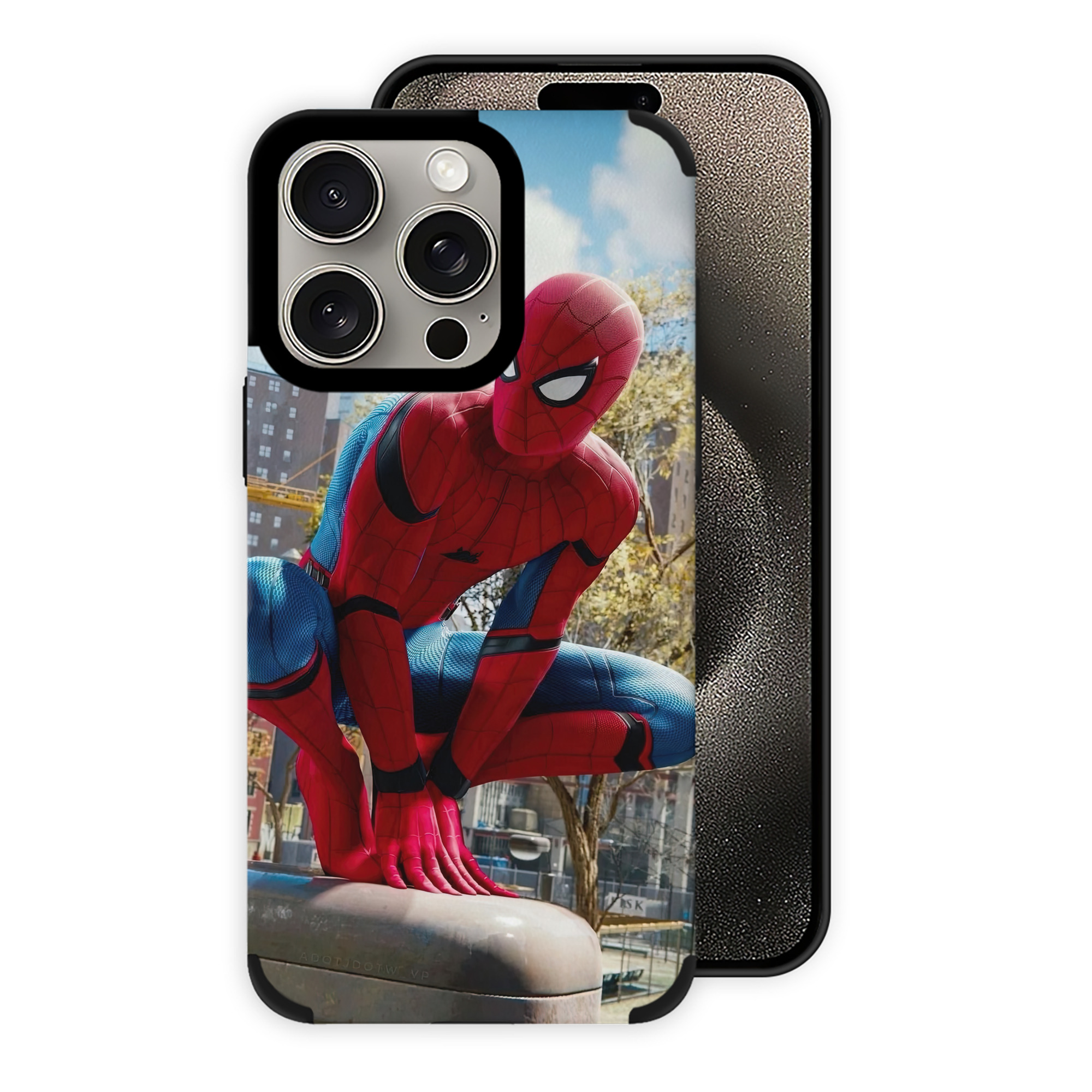 （画像用） Spider Man スパイダーマン 【iPhone15ProMax対応】 PUレザー スマホケース 耐衝撃＆黄変防止