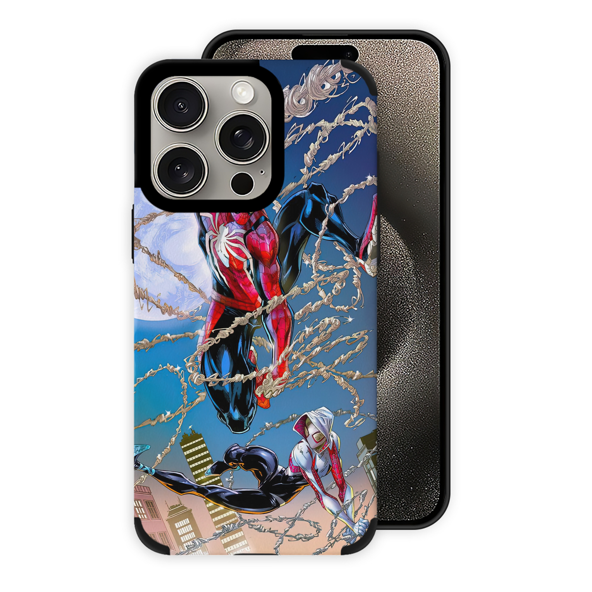 （画像用） Spider Man スパイダーマン 【iPhone15ProMax対応】 PUレザー スマホケース 耐衝撃＆黄変防止