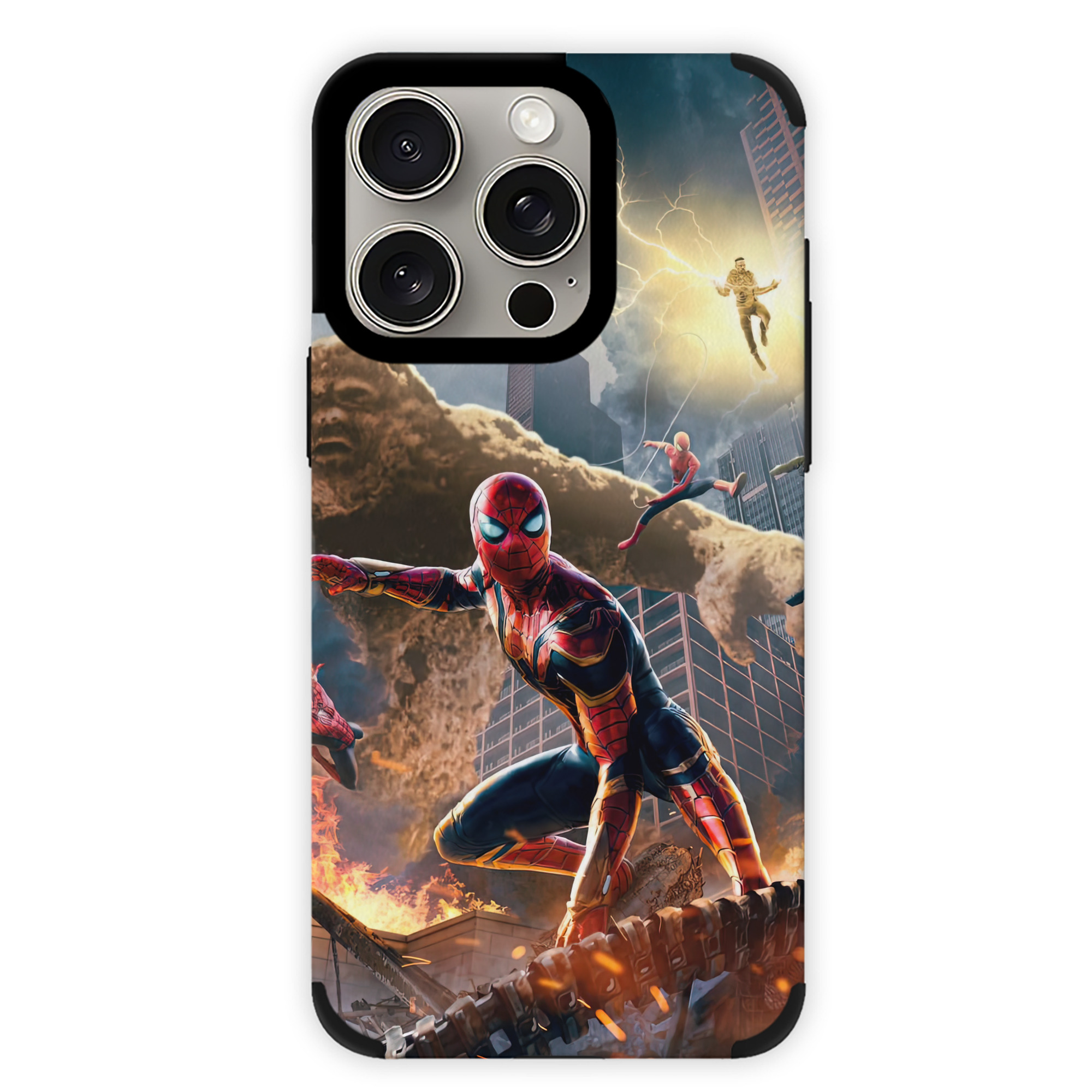 （画像用） Spider Man スパイダーマン 【iPhone15ProMax対応】 PUレザー スマホケース 耐衝撃＆黄変防止