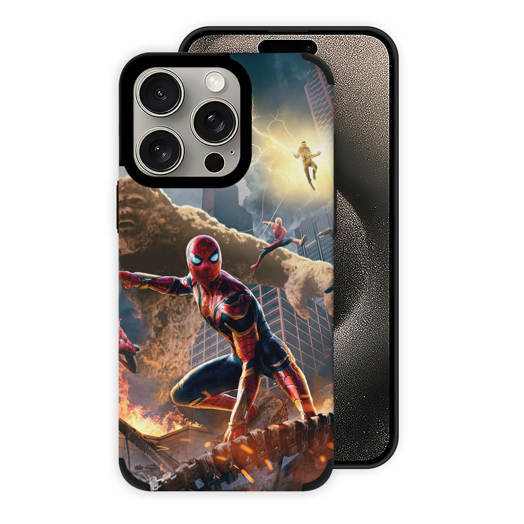 （画像用） Spider Man スパイダーマン 【iPhone15ProMax対応】 PUレザー スマホケース 耐衝撃＆黄変防止