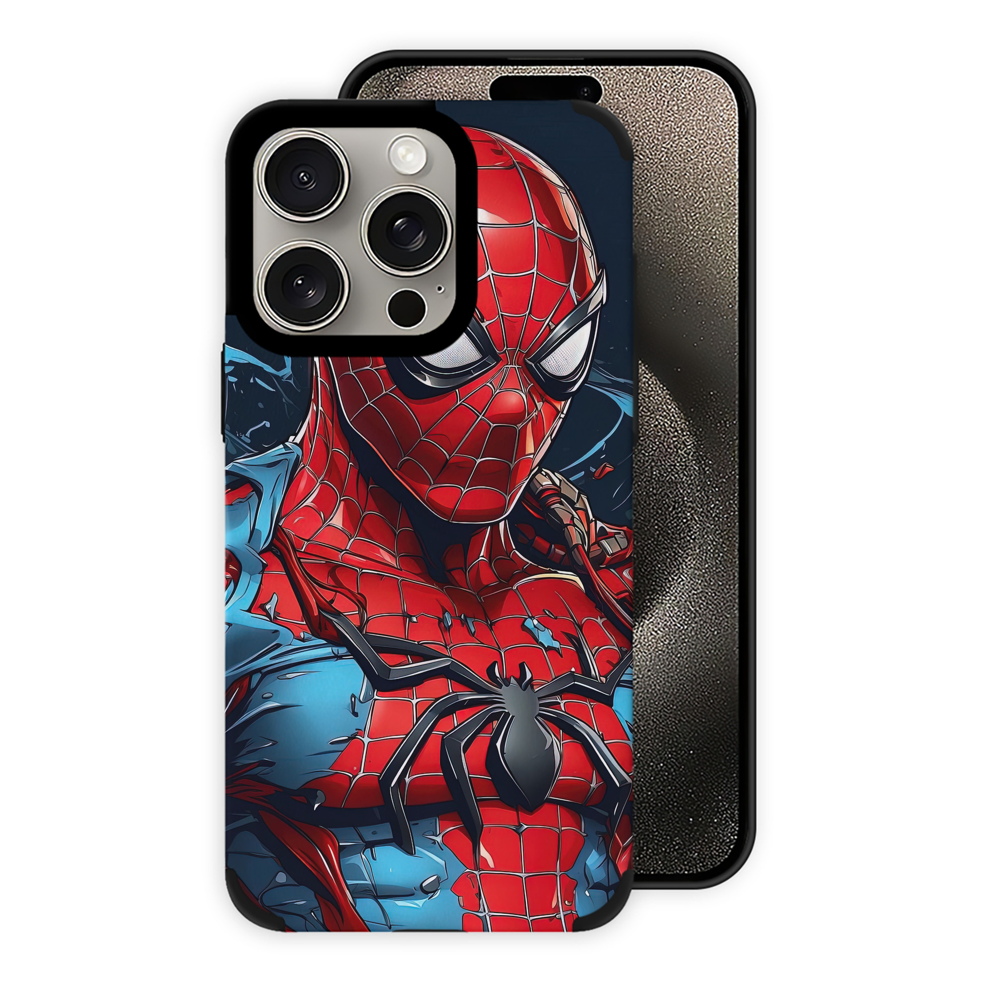（画像用） Spider Man スパイダーマン 【iPhone15ProMax対応】 PUレザー スマホケース 耐衝撃＆黄変防止