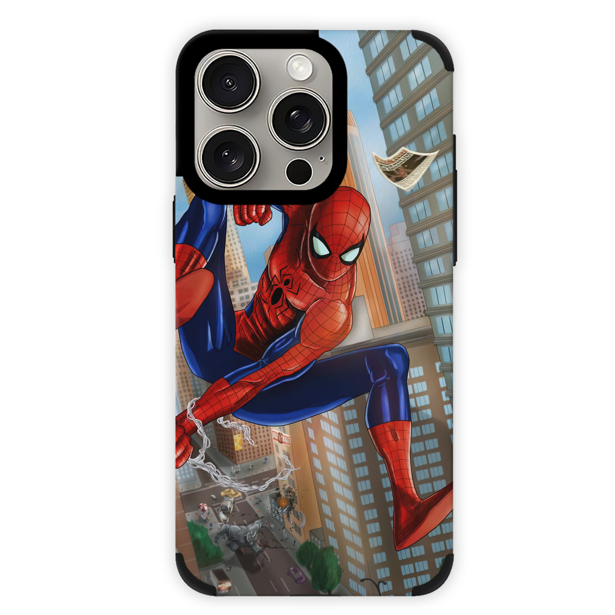 Spider Man スパイダーマン 【iPhone15ProMax対応】 PUレザー スマホケース 耐衝撃＆黄変防止