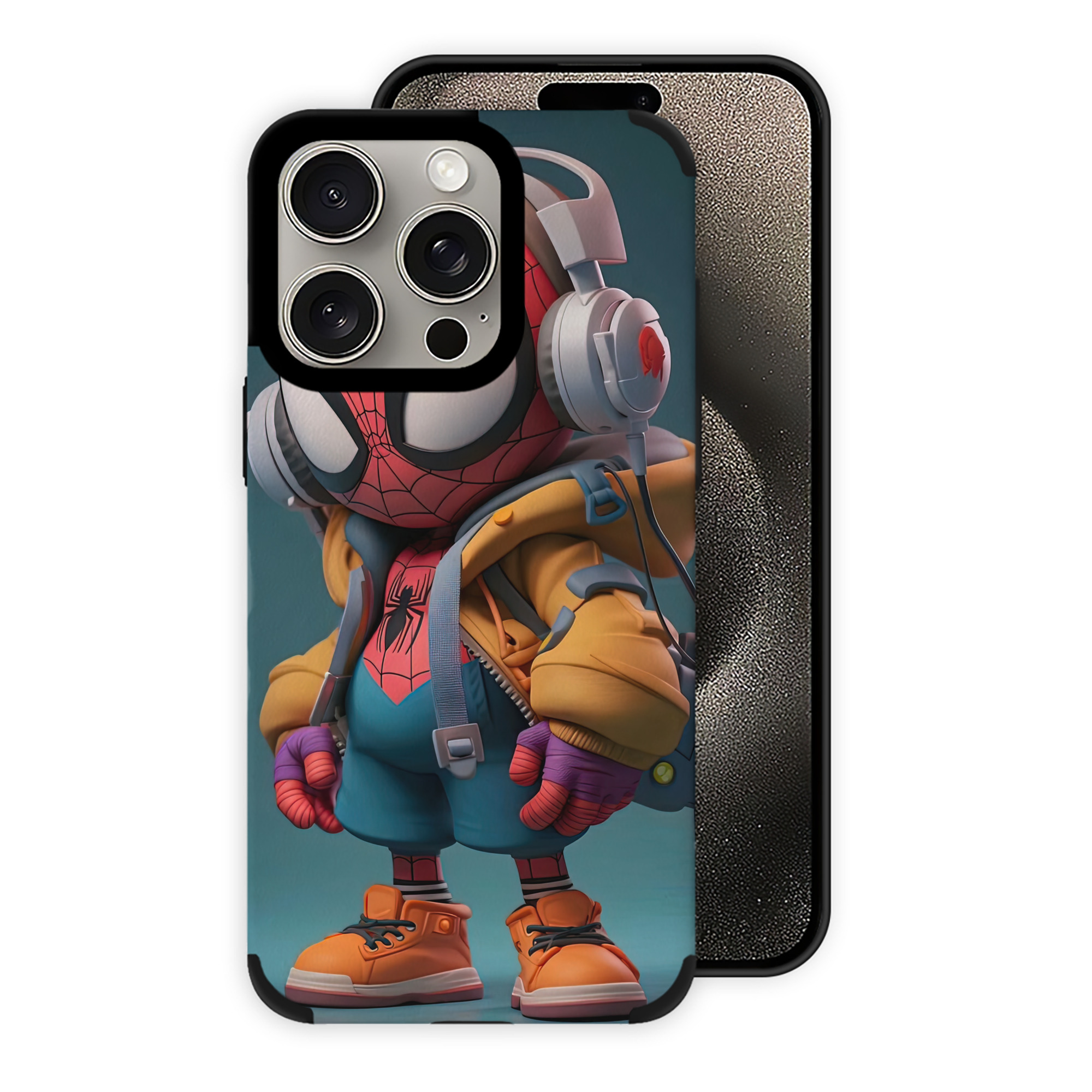 （画像用） Spider Man スパイダーマン 【iPhone15ProMax対応】 PUレザー スマホケース 耐衝撃＆黄変防止