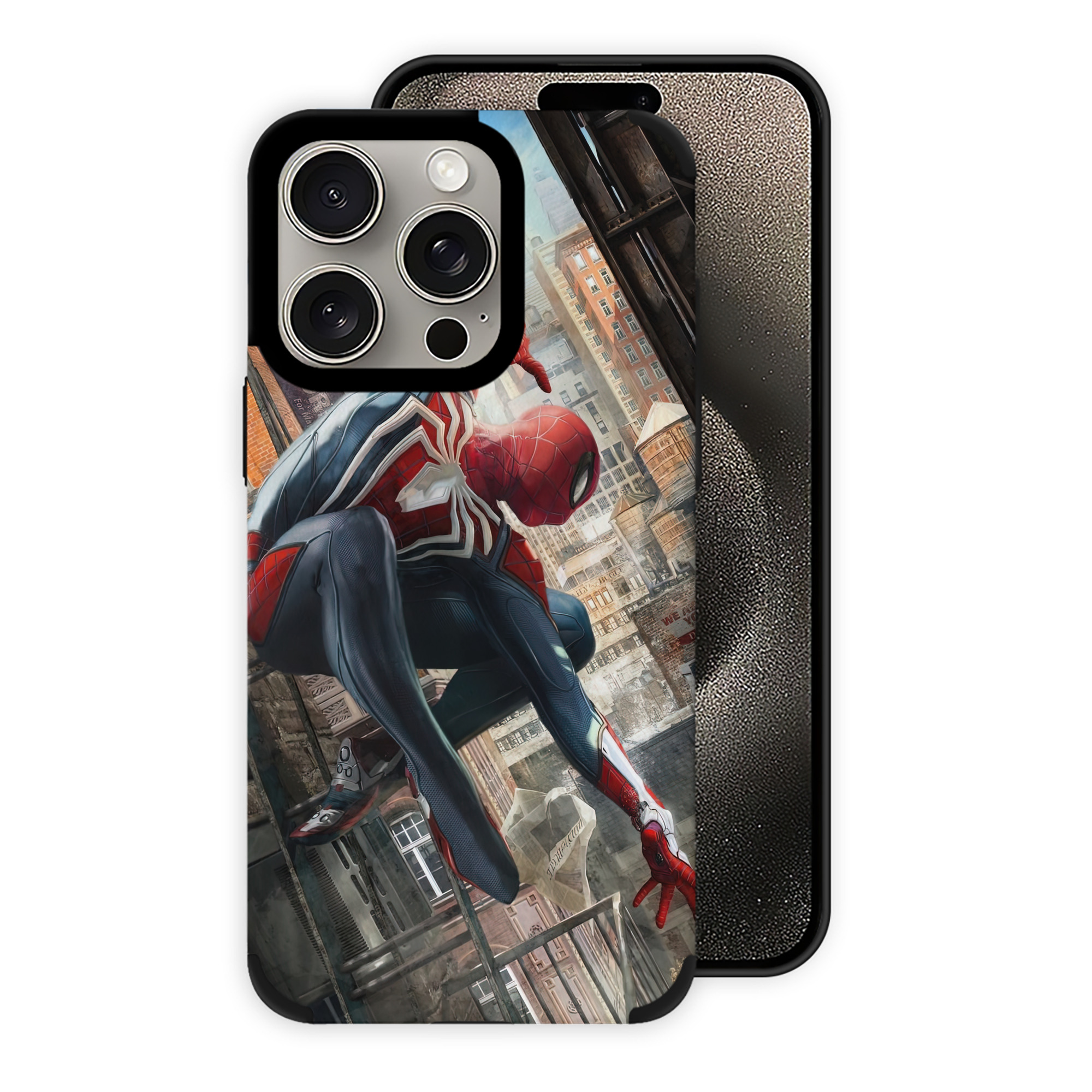 （画像用） Spider Man スパイダーマン 【iPhone15ProMax対応】 PUレザー スマホケース 耐衝撃＆黄変防止