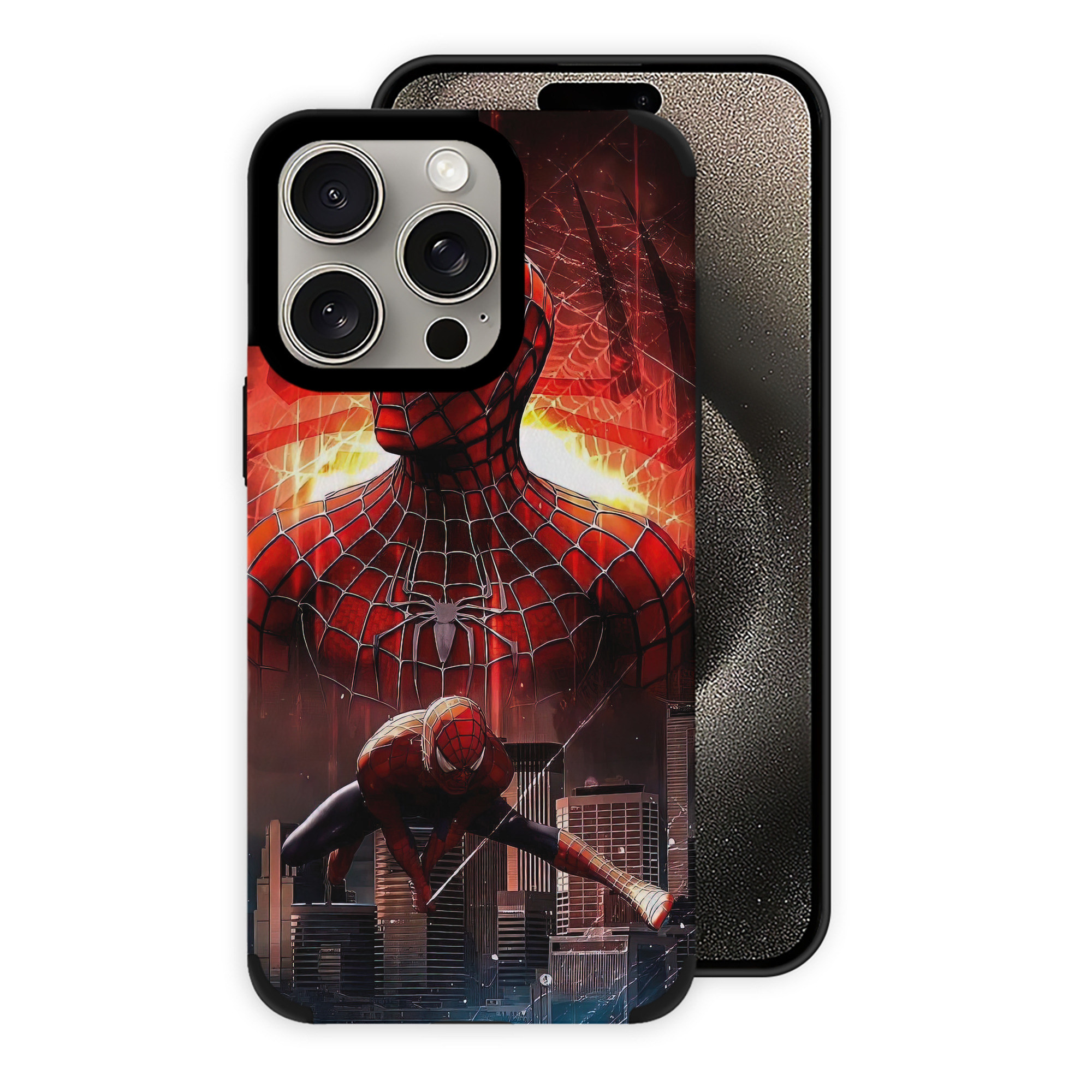 （画像用） Spider Man スパイダーマン 【iPhone15ProMax対応】 PUレザー スマホケース 耐衝撃＆黄変防止