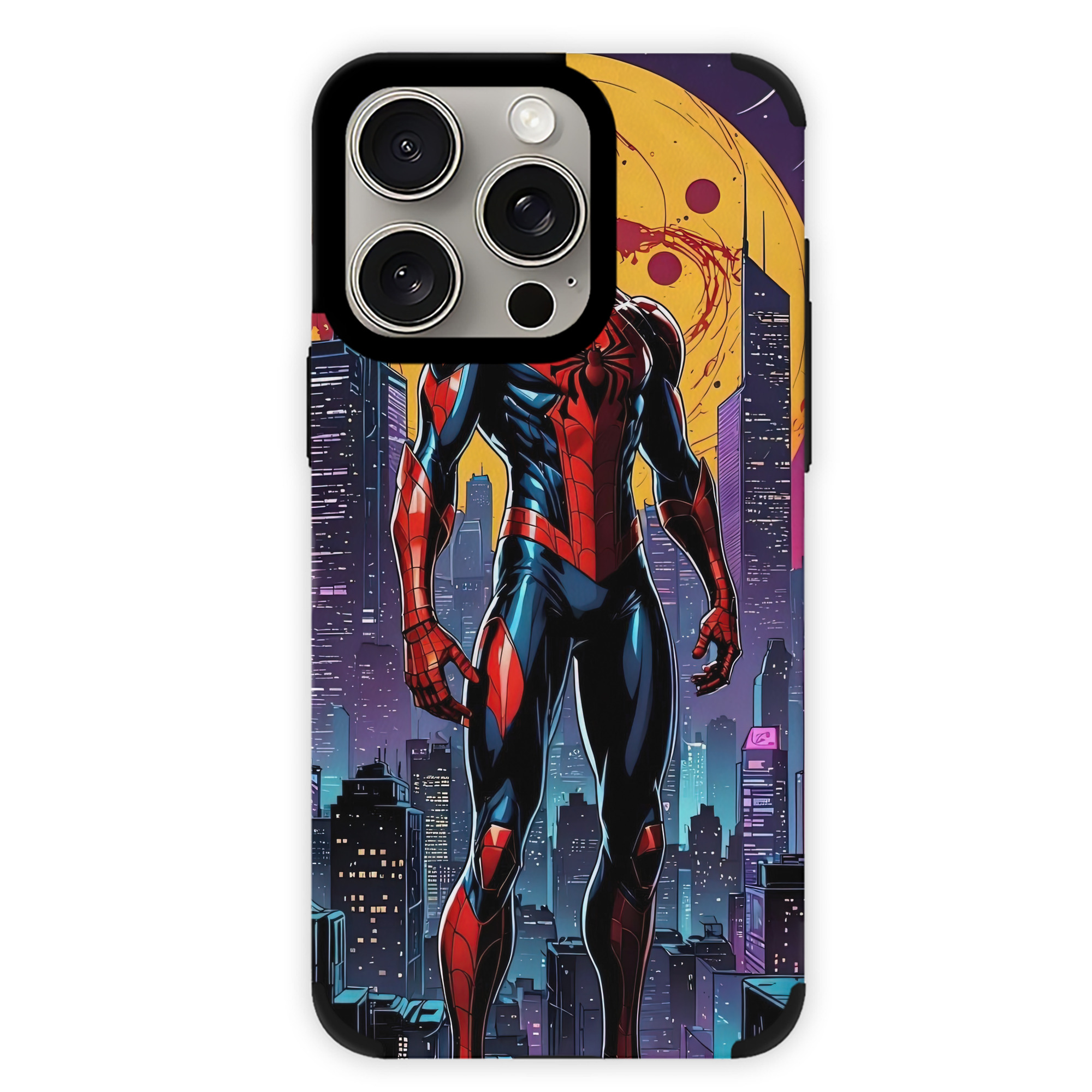 （画像用） Spider Man スパイダーマン 【iPhone15ProMax対応】 PUレザー スマホケース 耐衝撃＆黄変防止