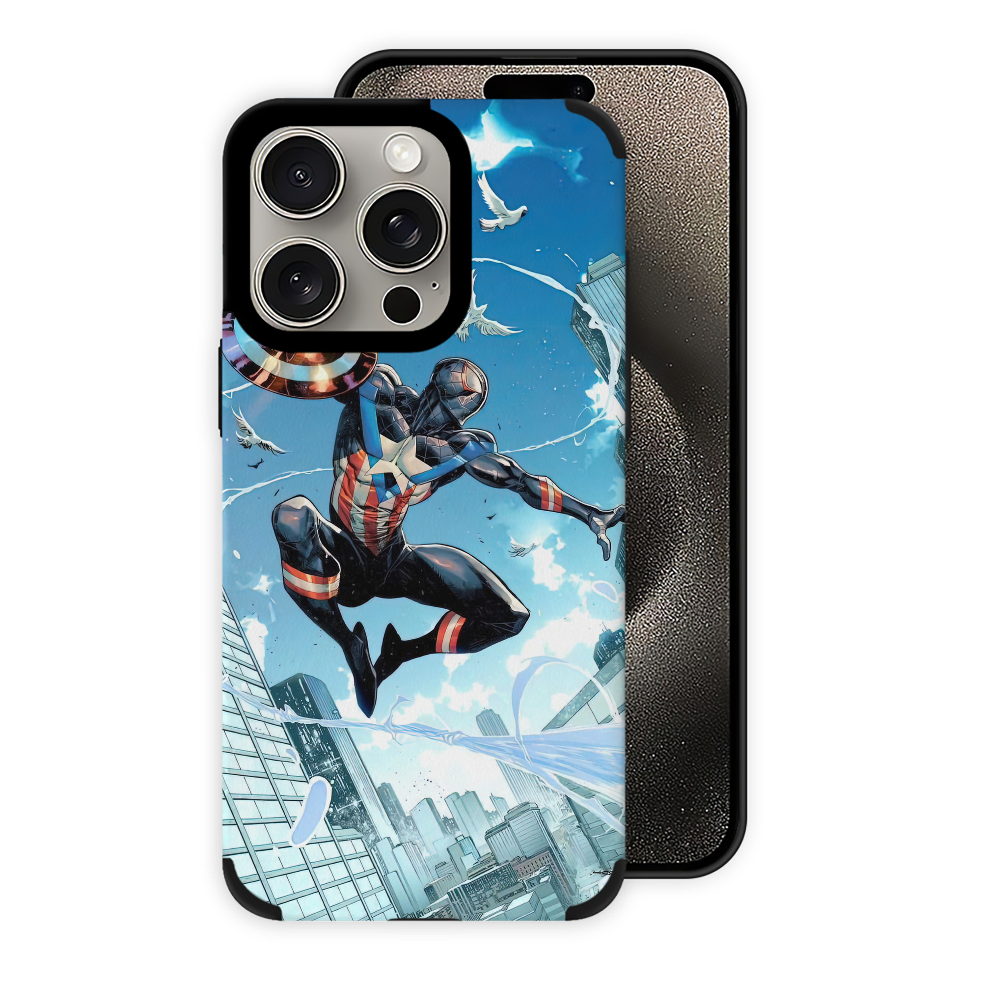 Spider Man スパイダーマン 【iPhone15ProMax対応】 PUレザー スマホケース 耐衝撃＆黄変防止