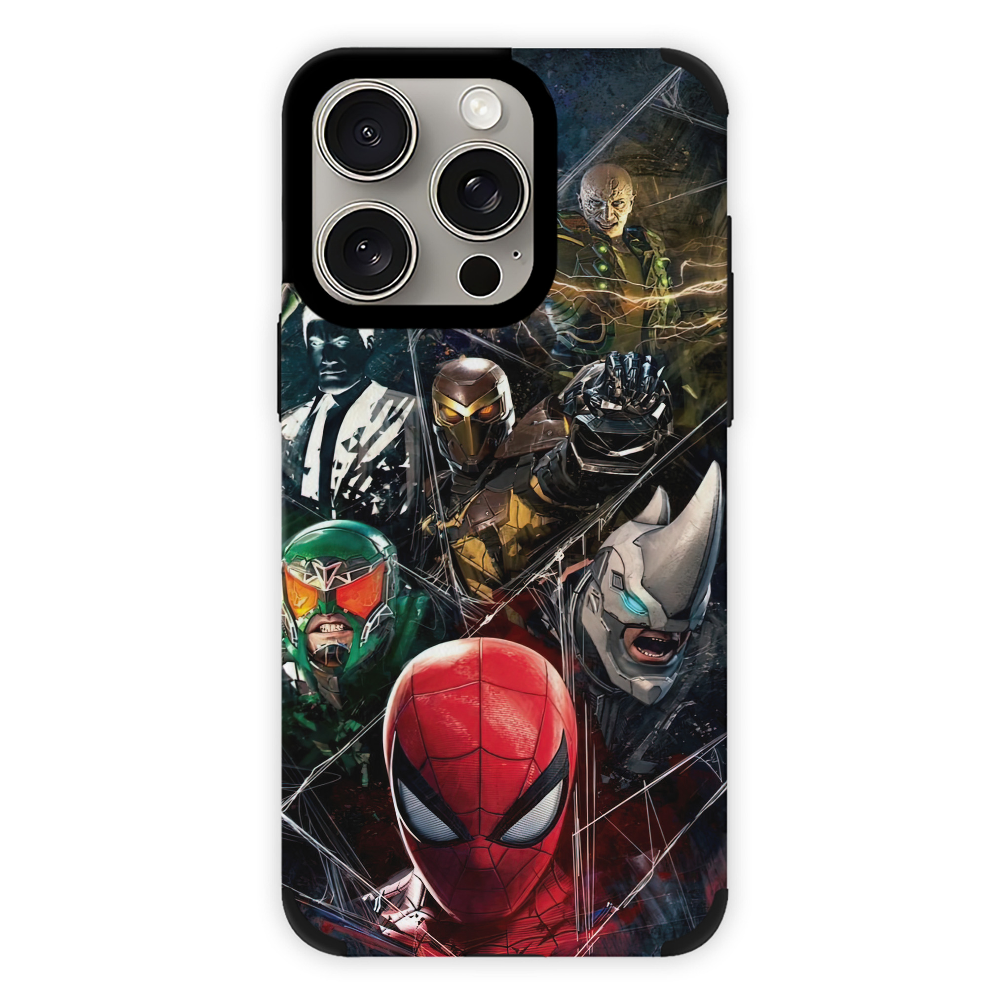 （画像用） Spider Man スパイダーマン 【iPhone15ProMax対応】 PUレザー スマホケース 耐衝撃＆黄変防止