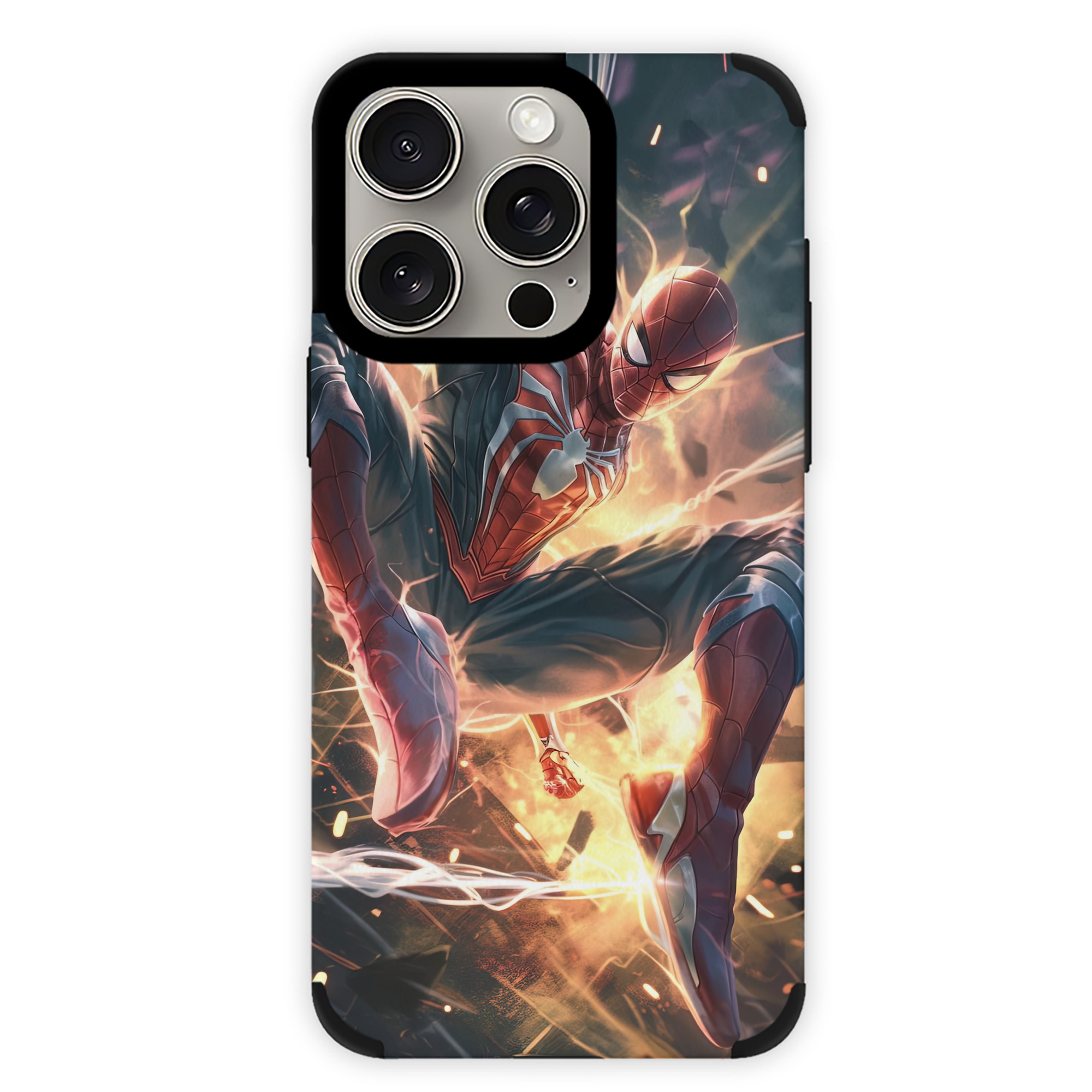（画像用） Spider Man スパイダーマン 【iPhone15ProMax対応】 PUレザー スマホケース 耐衝撃＆黄変防止
