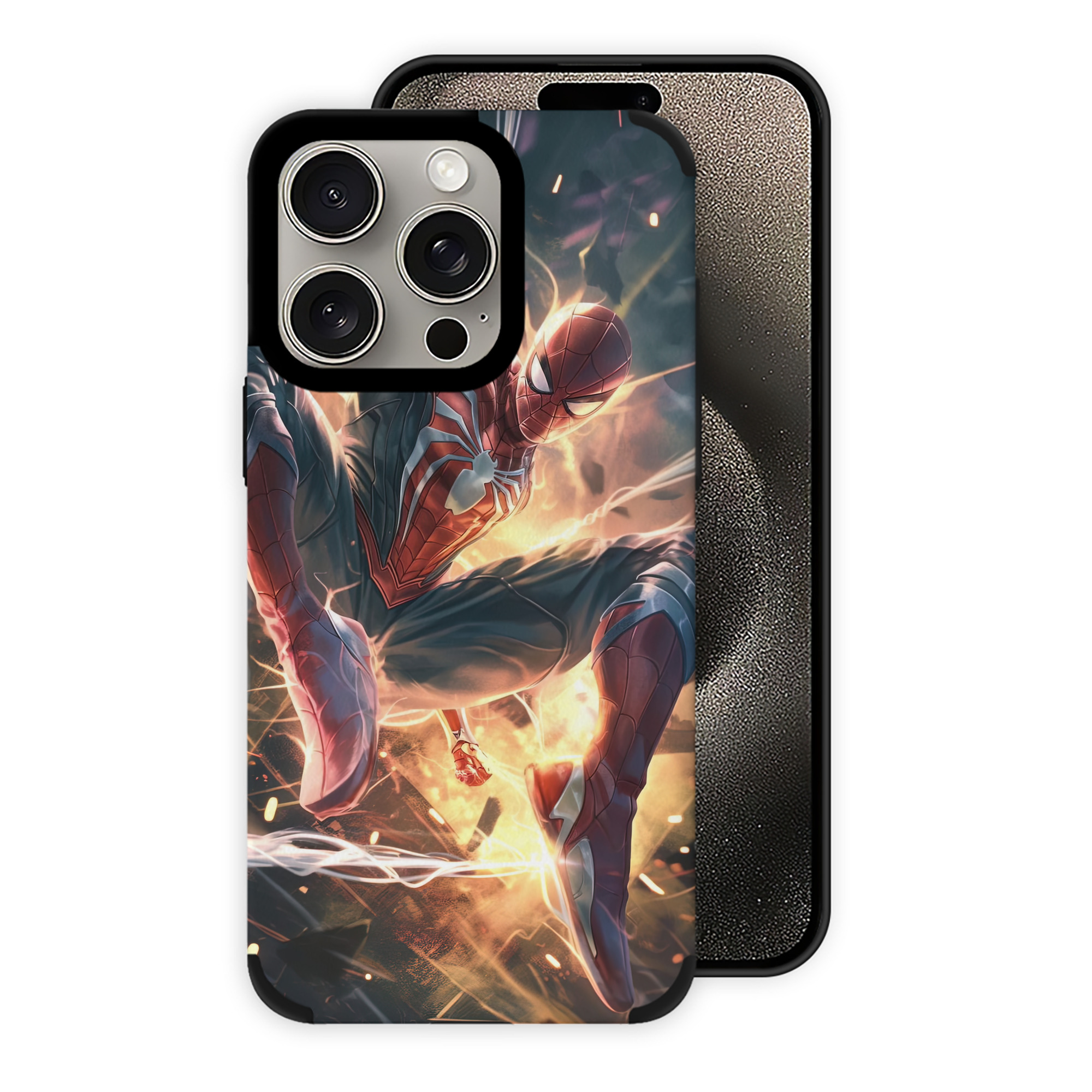 （画像用） Spider Man スパイダーマン 【iPhone15ProMax対応】 PUレザー スマホケース 耐衝撃＆黄変防止