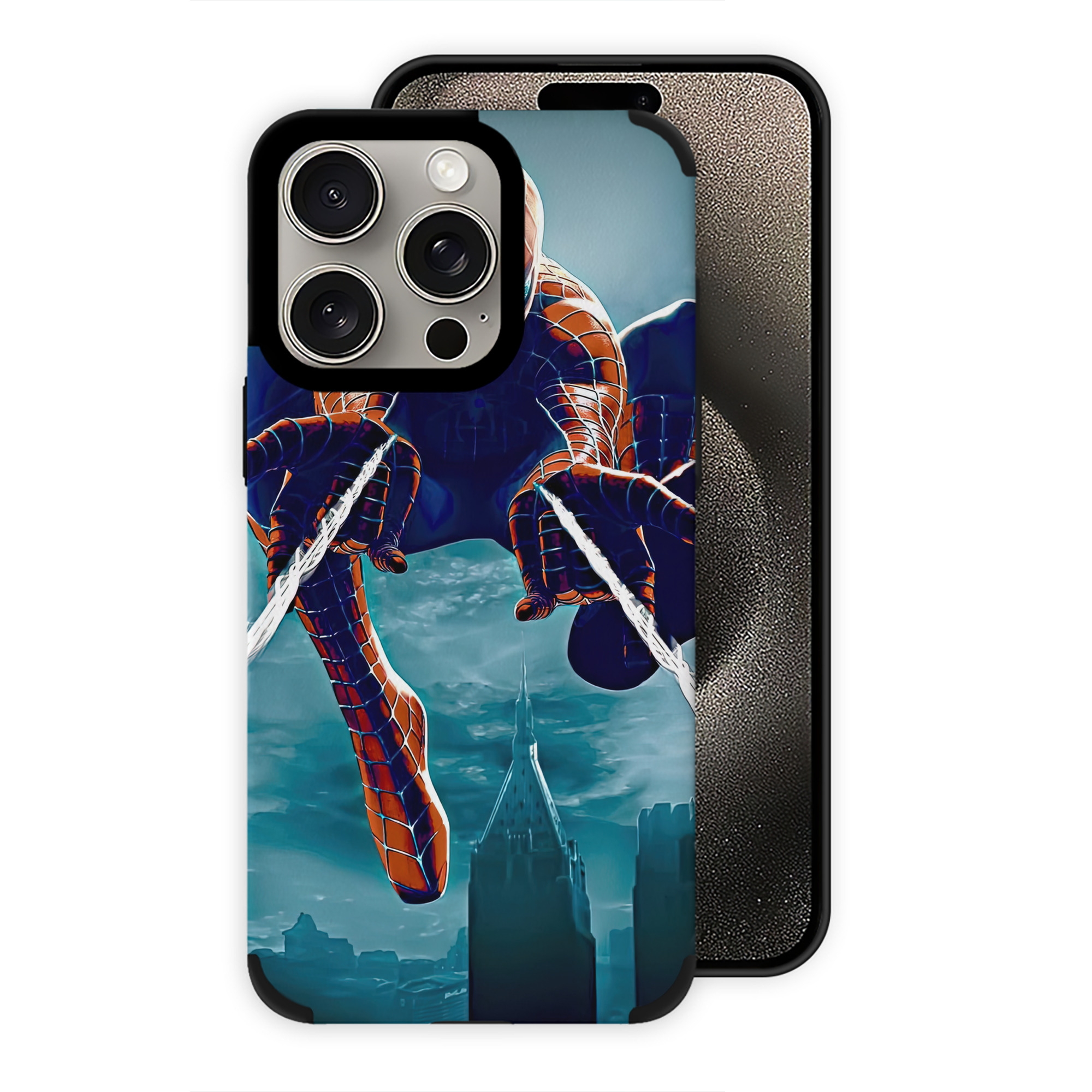 （画像用） Spider Man スパイダーマン 【iPhone15ProMax対応】 PUレザー スマホケース 耐衝撃＆黄変防止