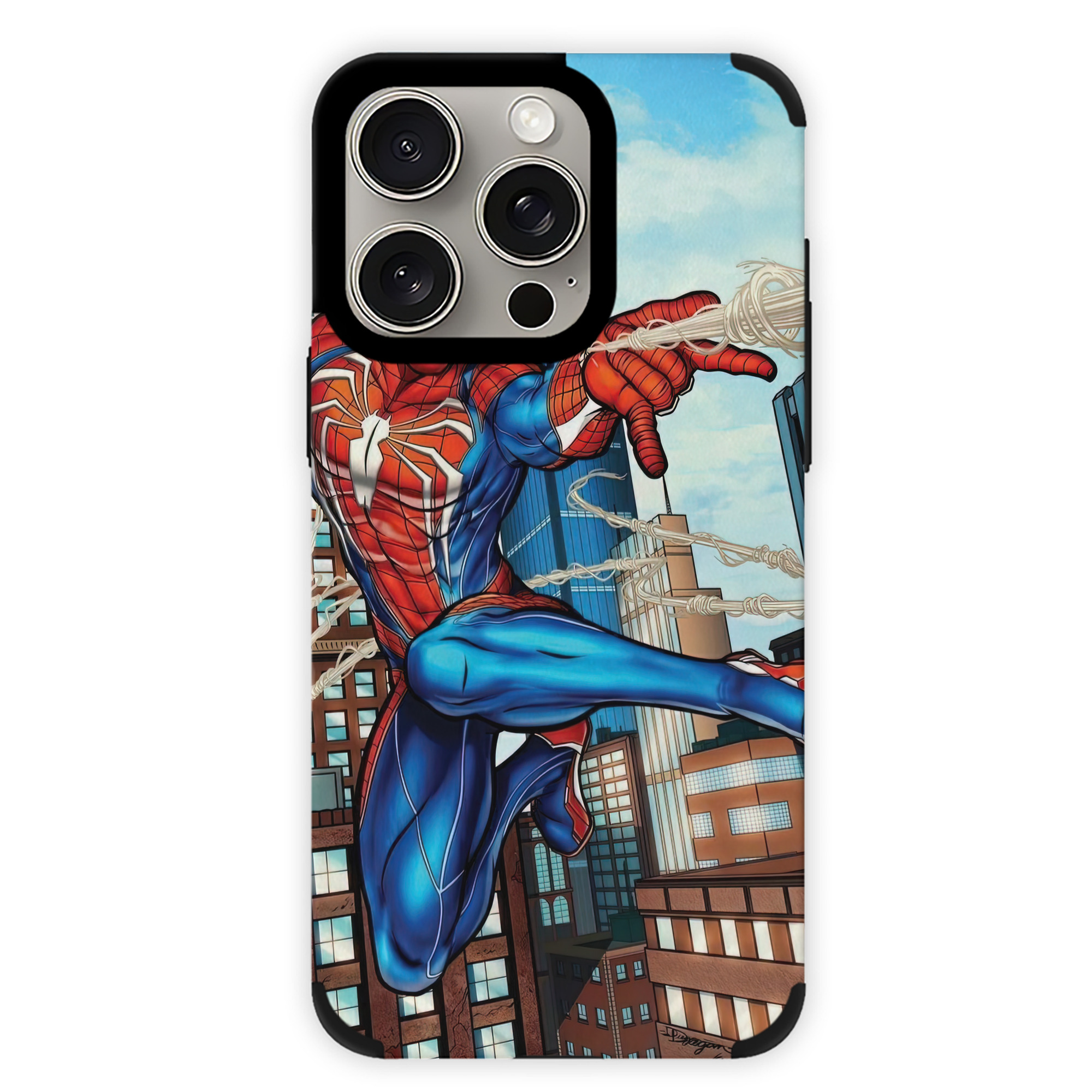 （画像用） Spider Man スパイダーマン 【iPhone15ProMax対応】 PUレザー スマホケース 耐衝撃＆黄変防止