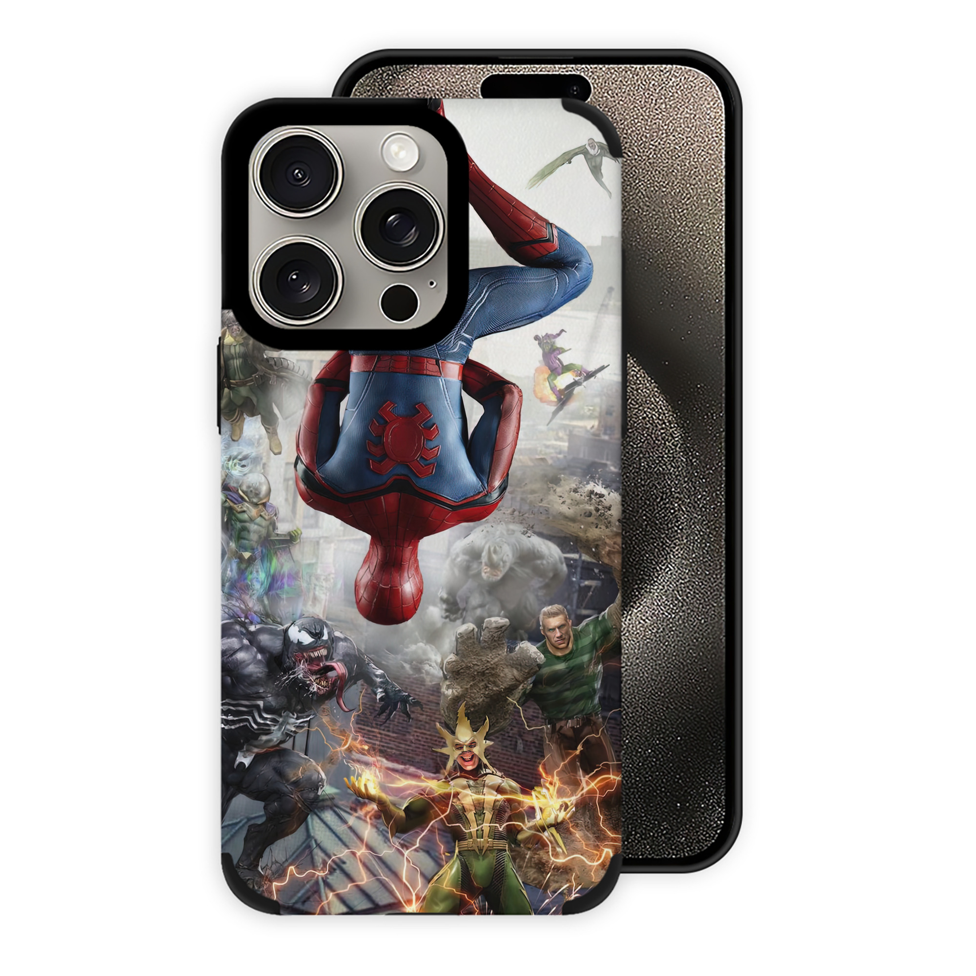 Spider Man スパイダーマン 【iPhone15ProMax対応】 PUレザー スマホケース 耐衝撃＆黄変防止