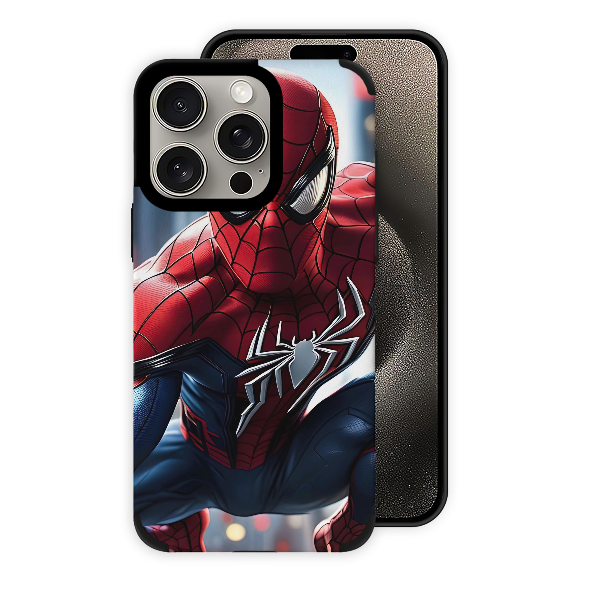 （画像用） Spider Man スパイダーマン 【iPhone15ProMax対応】 PUレザー スマホケース 耐衝撃＆黄変防止