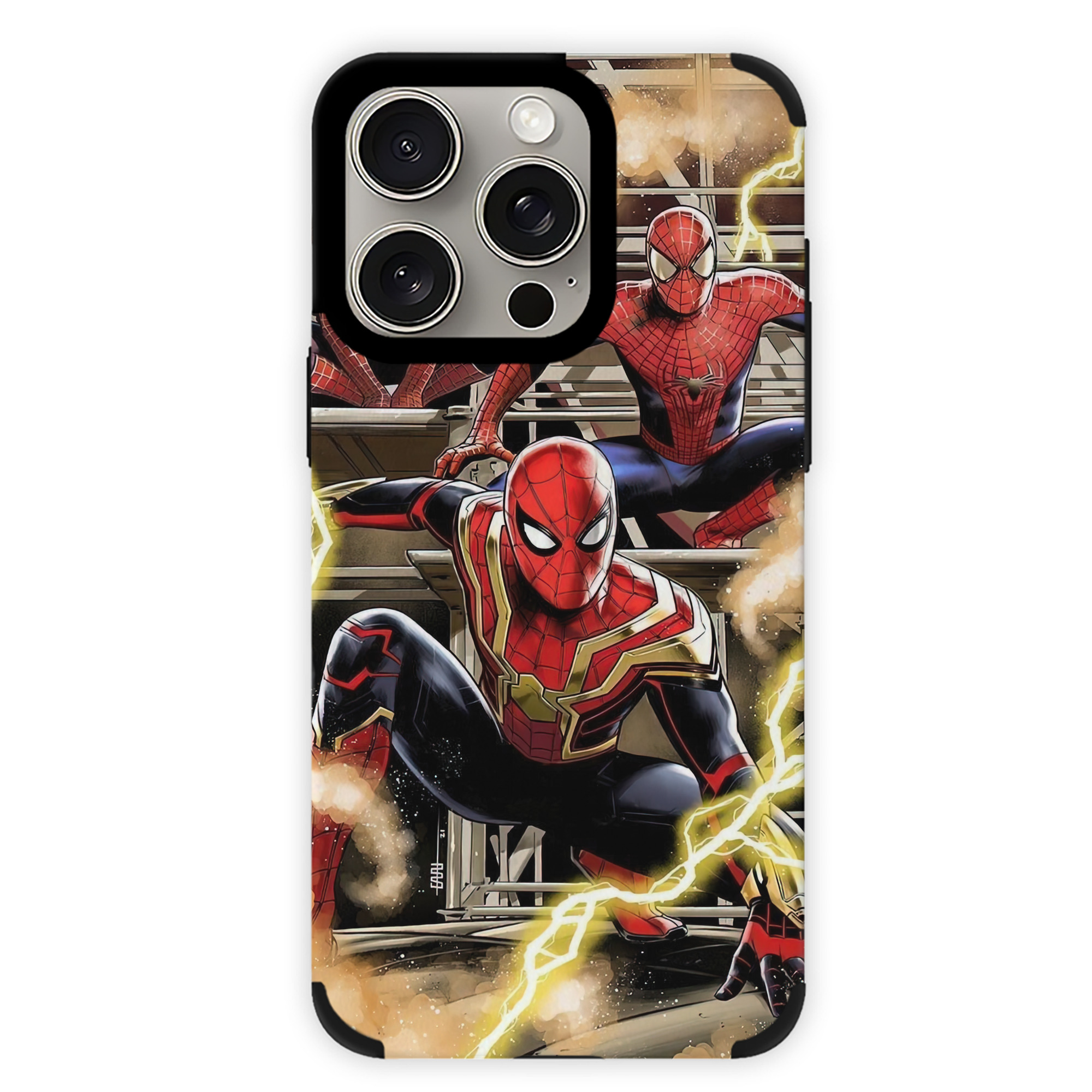 （画像用） Spider Man スパイダーマン 【iPhone15ProMax対応】 PUレザー スマホケース 耐衝撃＆黄変防止