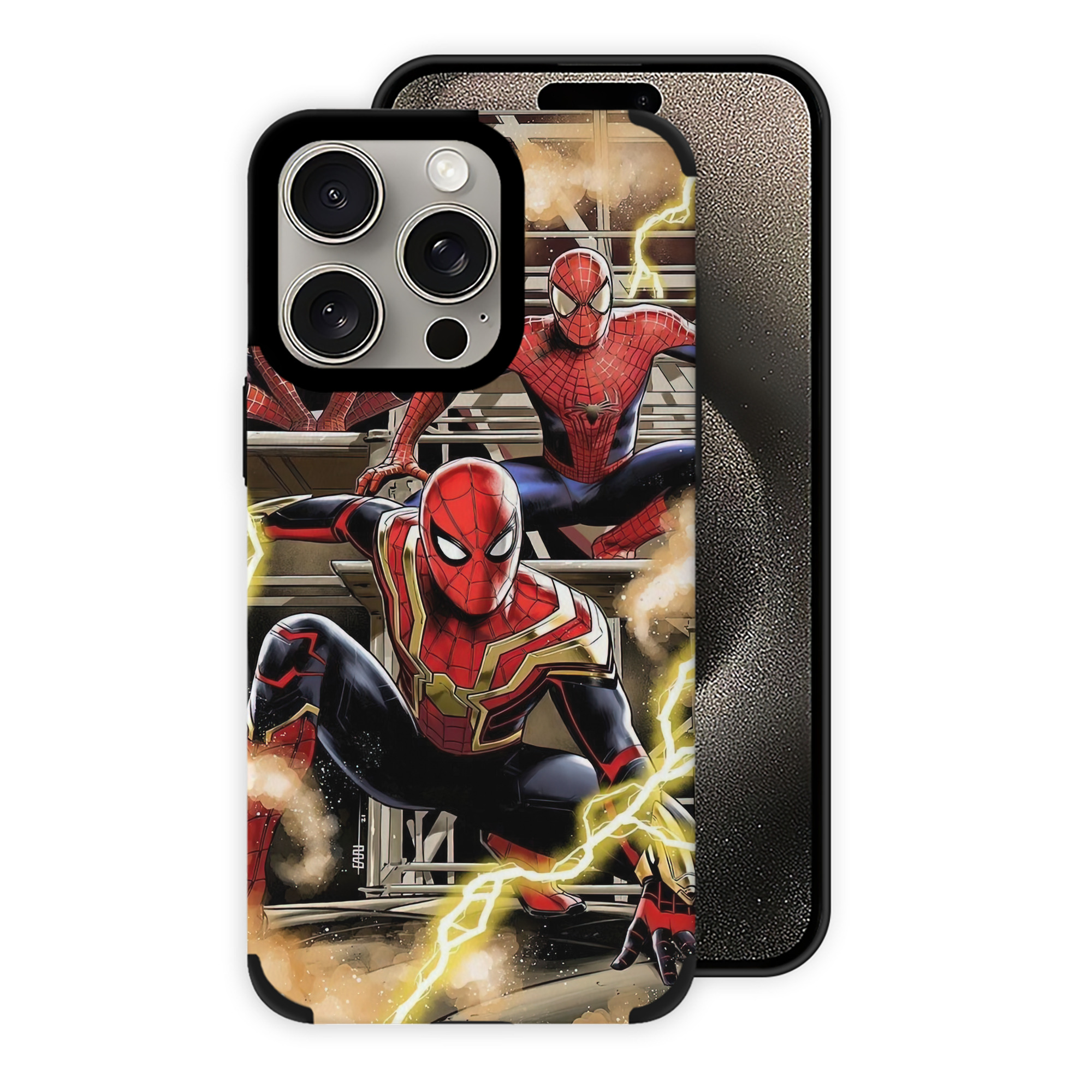 （画像用） Spider Man スパイダーマン 【iPhone15ProMax対応】 PUレザー スマホケース 耐衝撃＆黄変防止