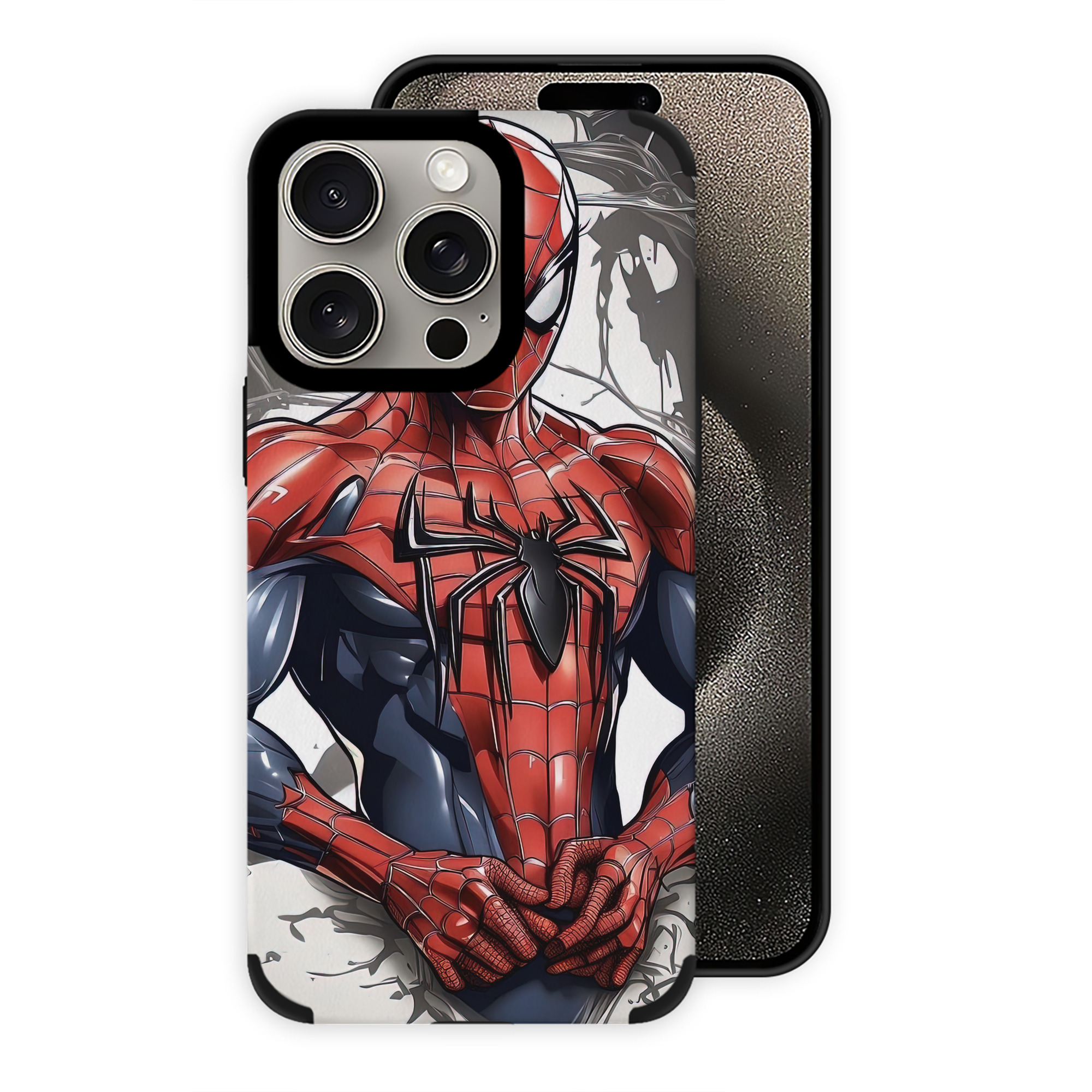 （画像用） Spider Man スパイダーマン 【iPhone15ProMax対応】 PUレザー スマホケース 耐衝撃＆黄変防止
