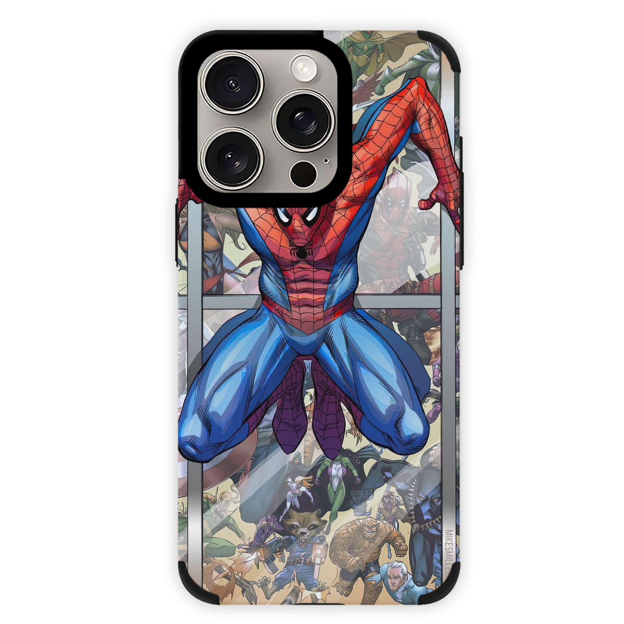 Spider Man スパイダーマン 【iPhone15ProMax対応】 PUレザー スマホケース 耐衝撃＆黄変防止