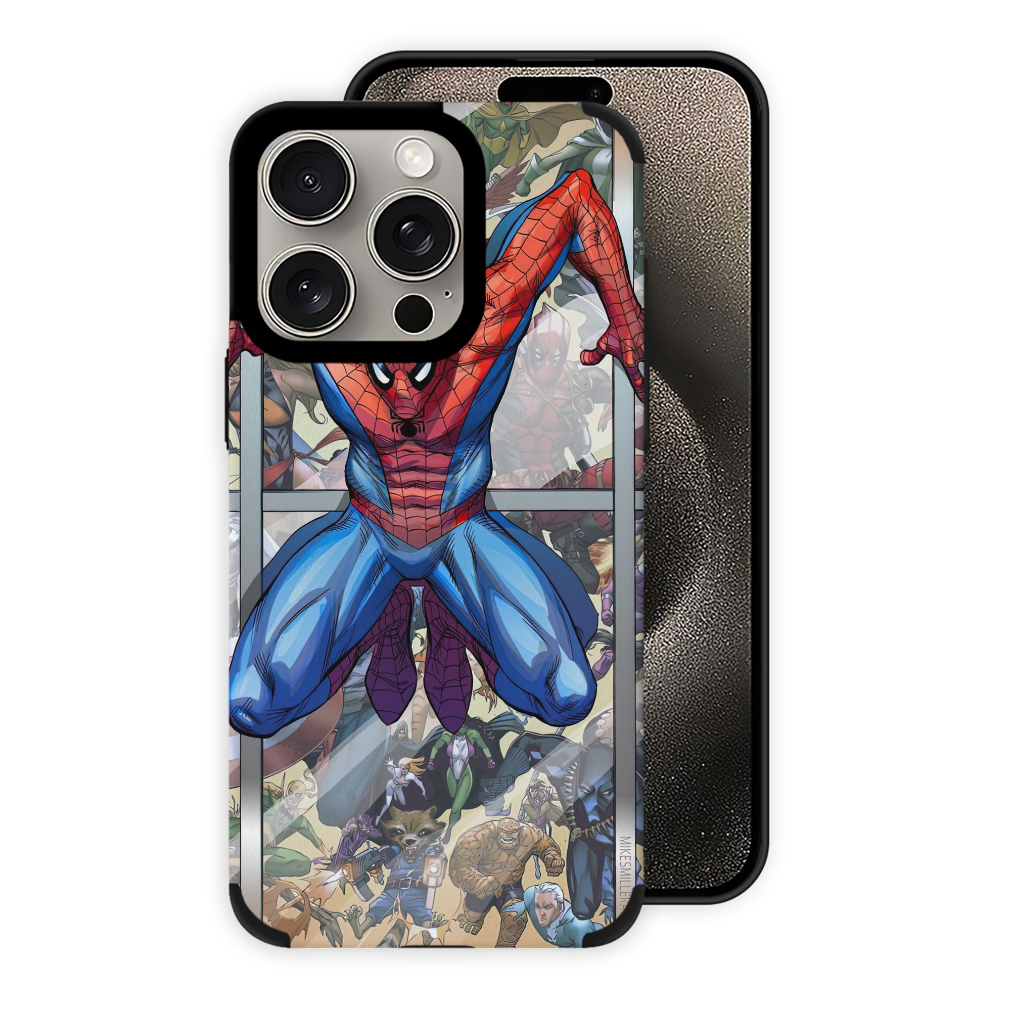 Spider Man スパイダーマン 【iPhone15ProMax対応】 PUレザー スマホケース 耐衝撃＆黄変防止