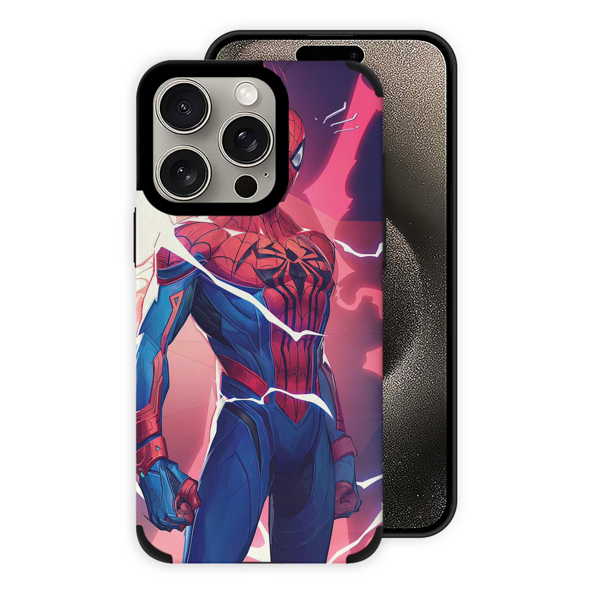 （画像用） Spider Man スパイダーマン 【iPhone15ProMax対応】 PUレザー スマホケース 耐衝撃＆黄変防止