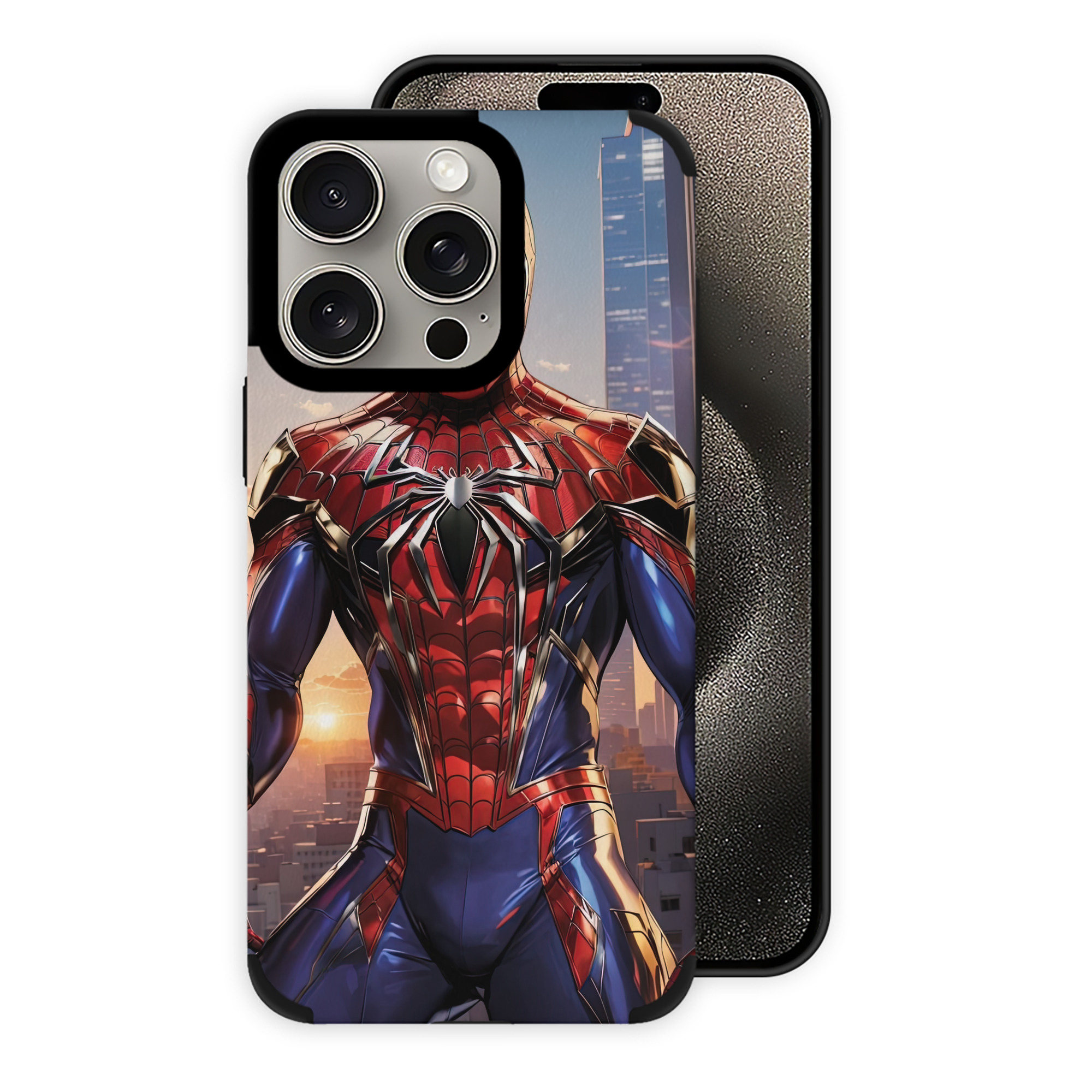 （画像用） Spider Man スパイダーマン 【iPhone15ProMax対応】 PUレザー スマホケース 耐衝撃＆黄変防止
