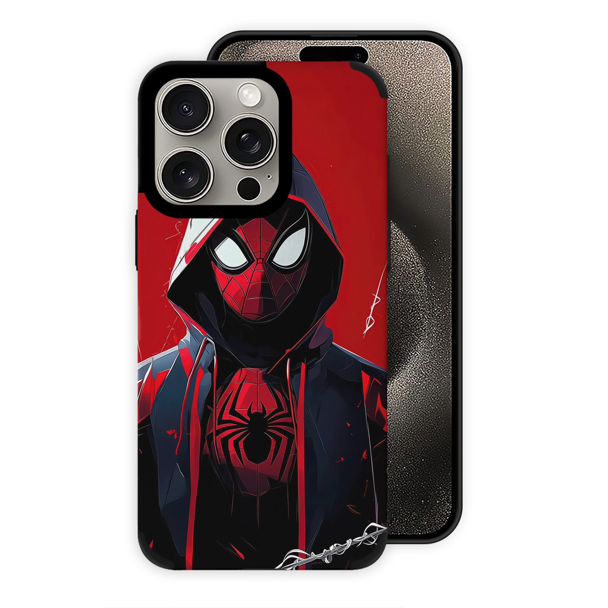 （画像用） Spider Man スパイダーマン 【iPhone15ProMax対応】 PUレザー スマホケース 耐衝撃＆黄変防止