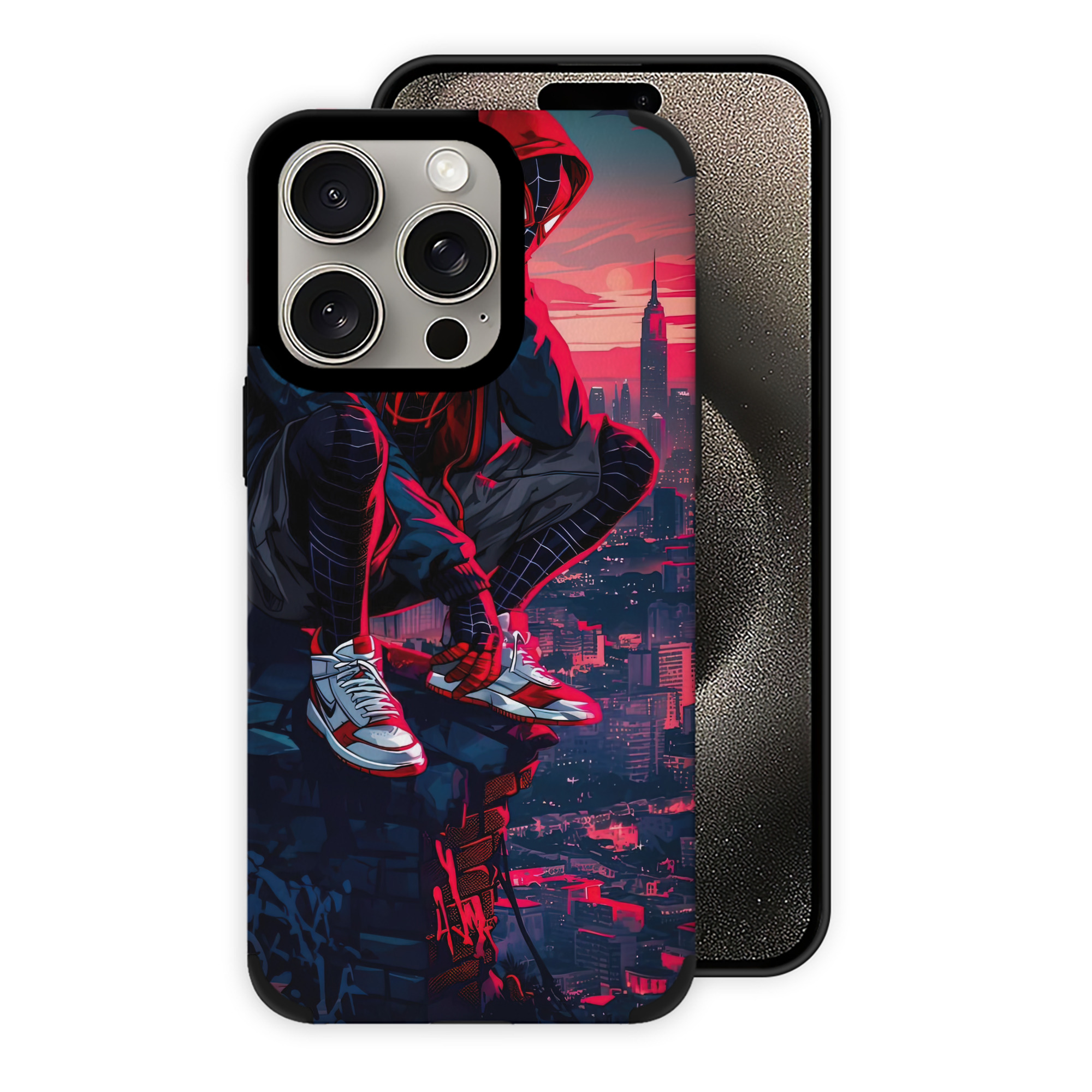 （画像用） Spider Man スパイダーマン 【iPhone15ProMax対応】 PUレザー スマホケース 耐衝撃＆黄変防止