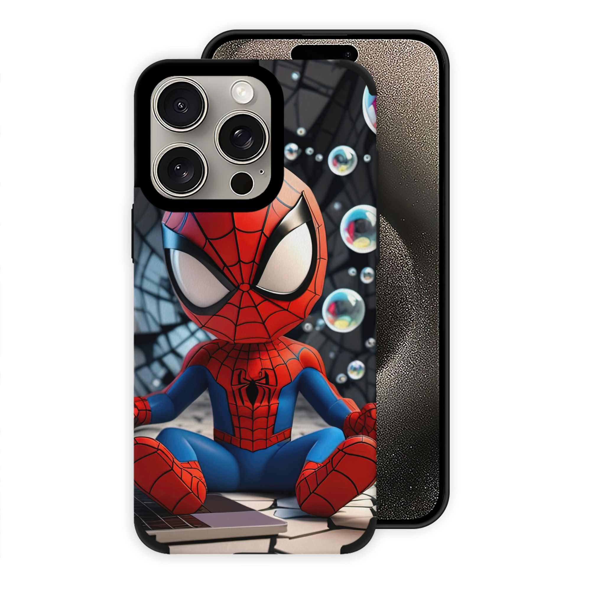 （画像用） Spider Man スパイダーマン 【iPhone15ProMax対応】 PUレザー スマホケース 耐衝撃＆黄変防止