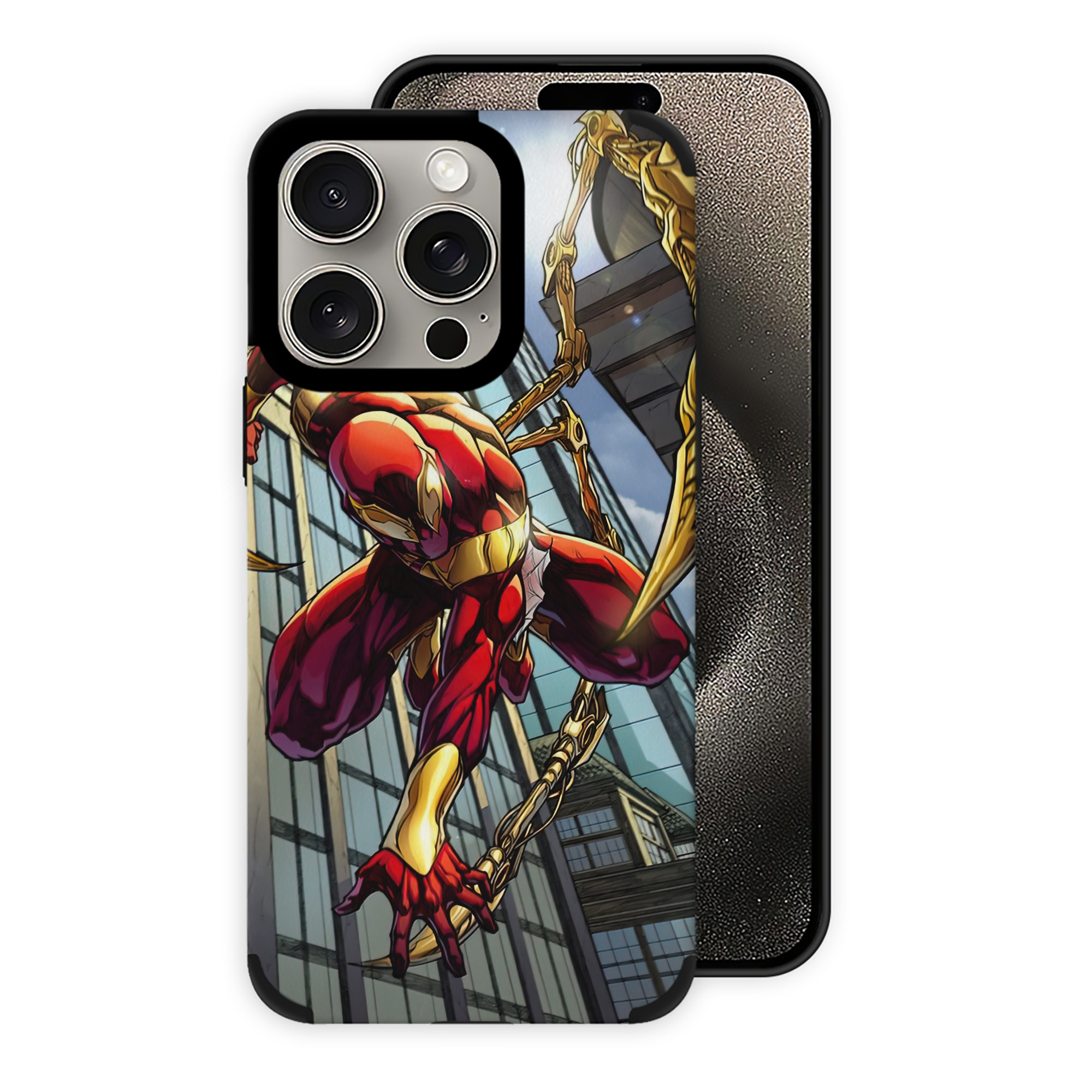 （画像用） Spider Man スパイダーマン 【iPhone15ProMax対応】 PUレザー スマホケース 耐衝撃＆黄変防止