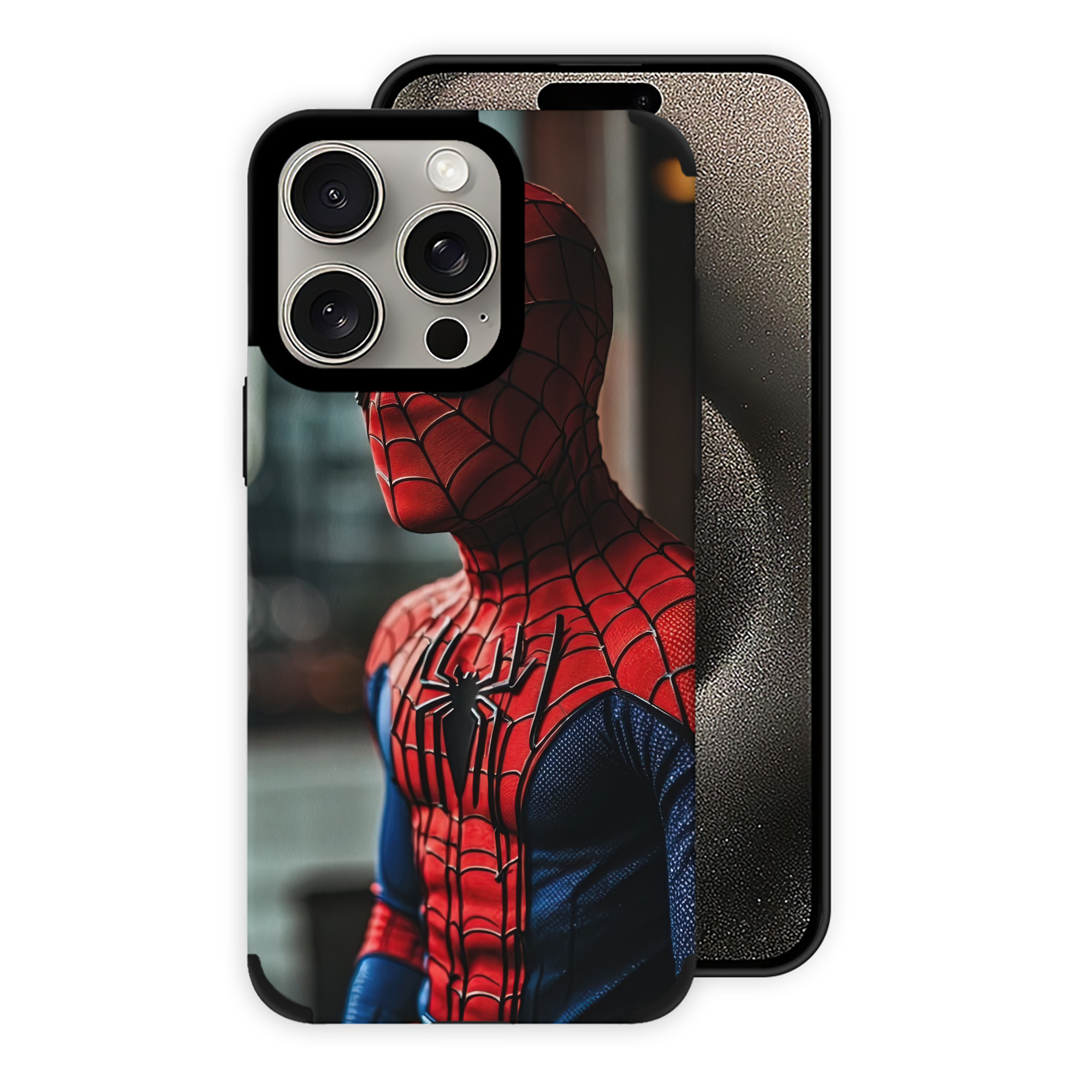 （画像用） Spider Man スパイダーマン 【iPhone15ProMax対応】 PUレザー スマホケース 耐衝撃＆黄変防止