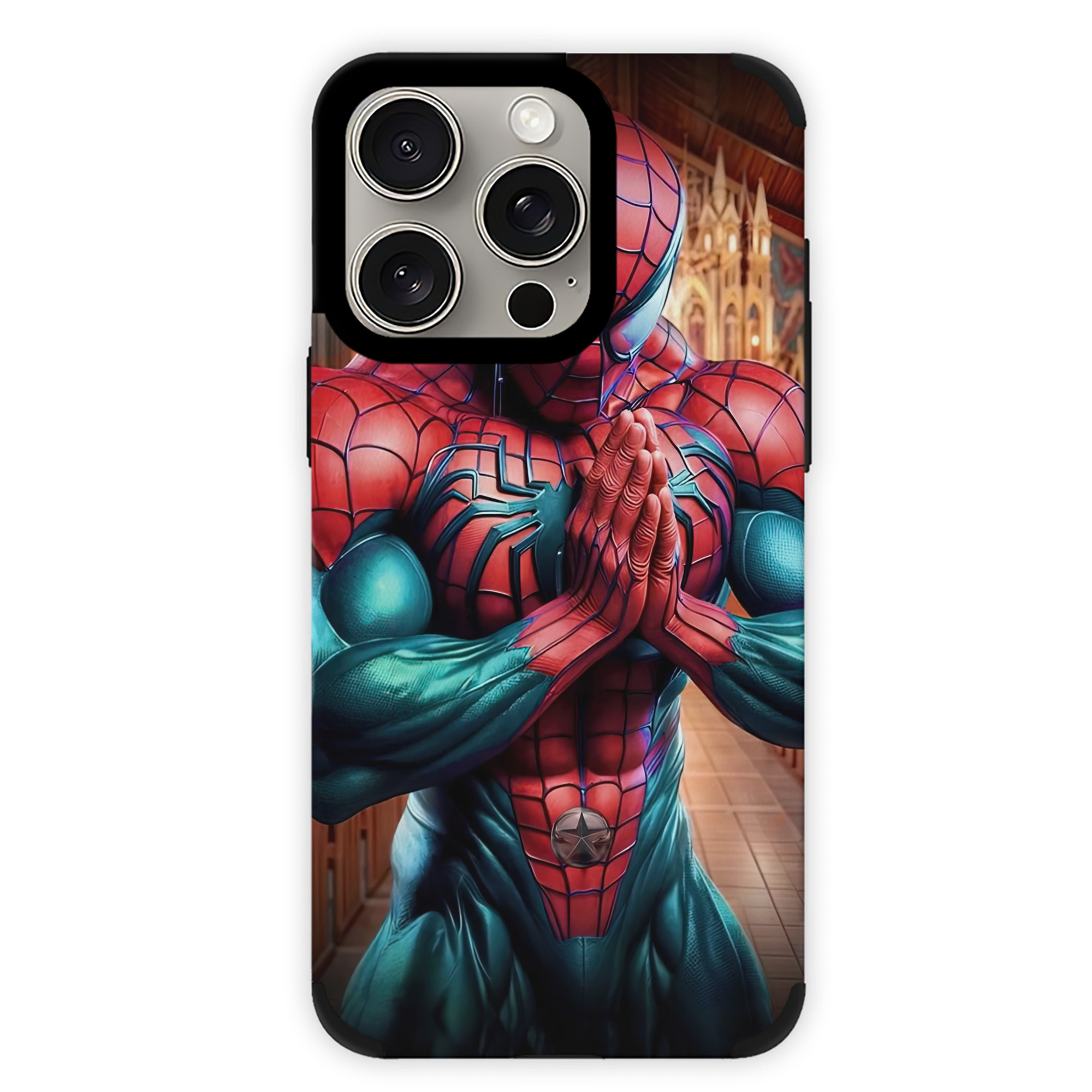 （画像用） Spider Man スパイダーマン 【iPhone15ProMax対応】 PUレザー スマホケース 耐衝撃＆黄変防止
