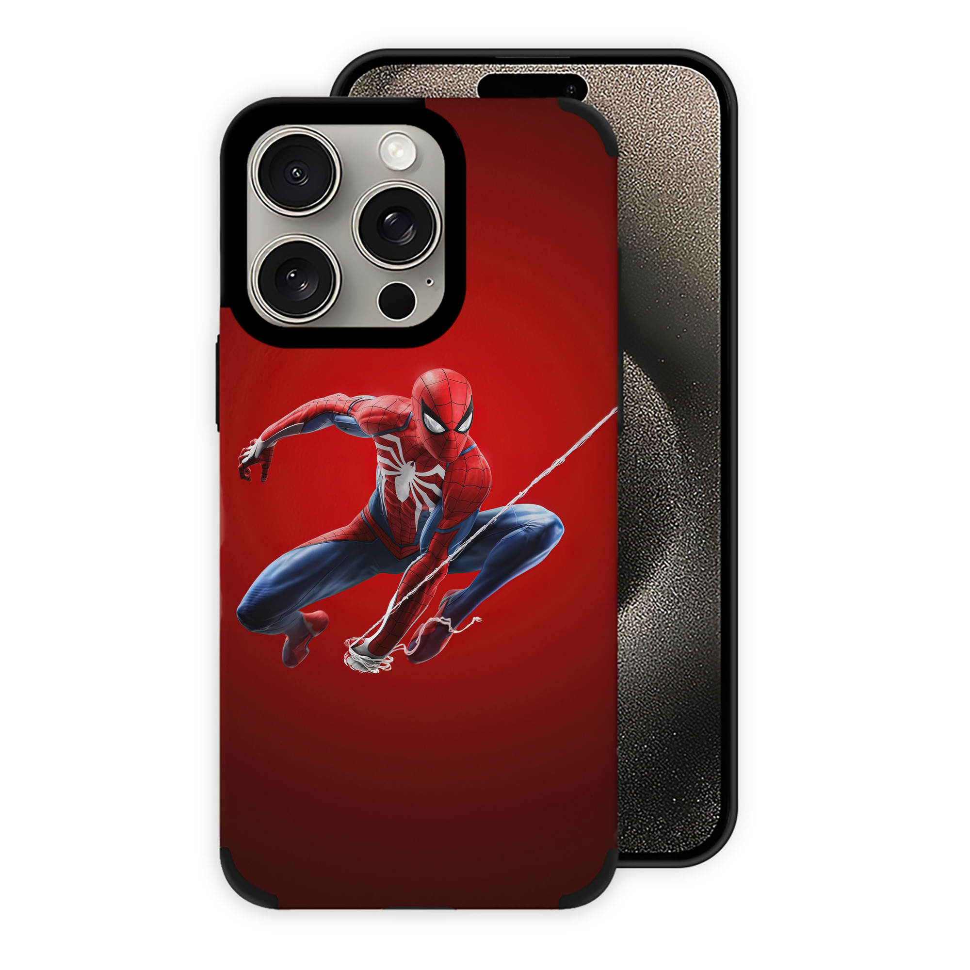 （画像用） Spider Man スパイダーマン 【iPhone15ProMax対応】 PUレザー スマホケース 耐衝撃＆黄変防止