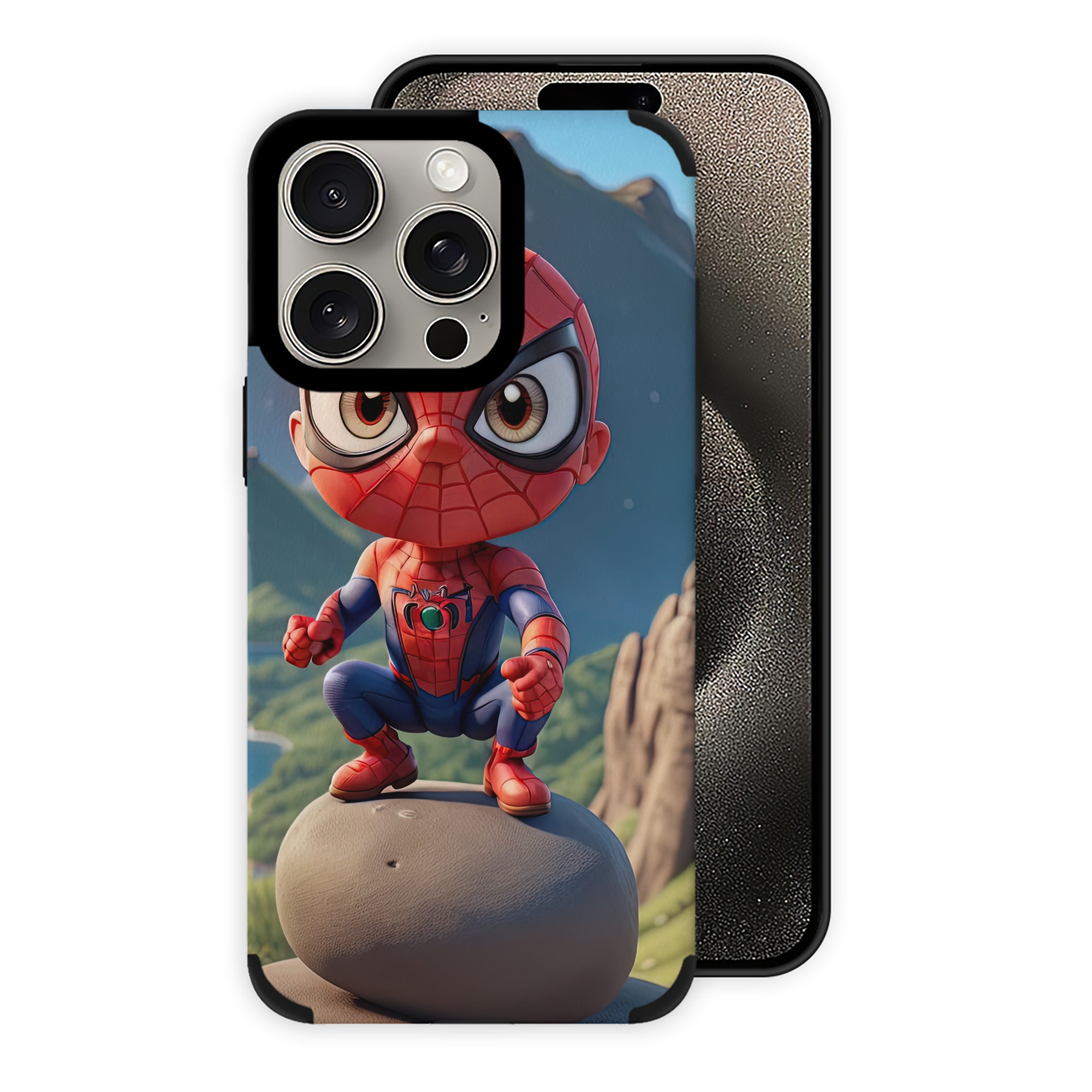 （画像用） Spider Man スパイダーマン 【iPhone15ProMax対応】 PUレザー スマホケース 耐衝撃＆黄変防止