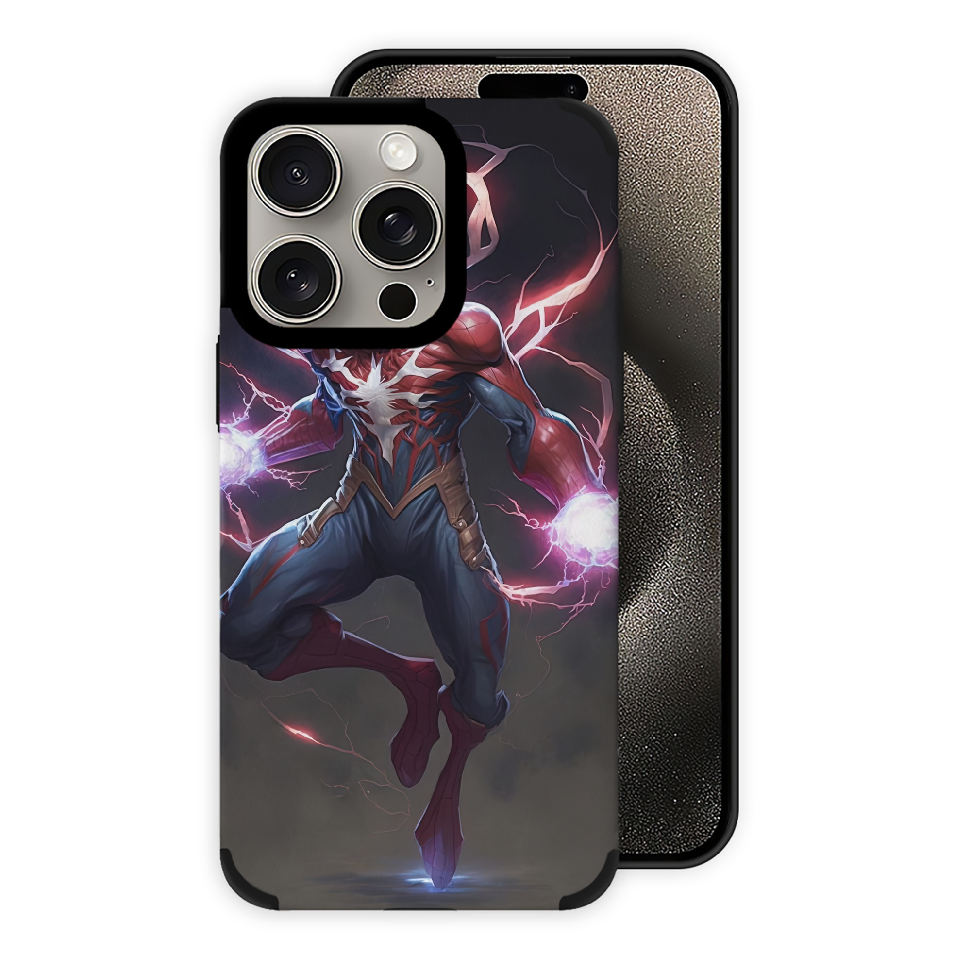 （画像用） Spider Man スパイダーマン 【iPhone15ProMax対応】 PUレザー スマホケース 耐衝撃＆黄変防止