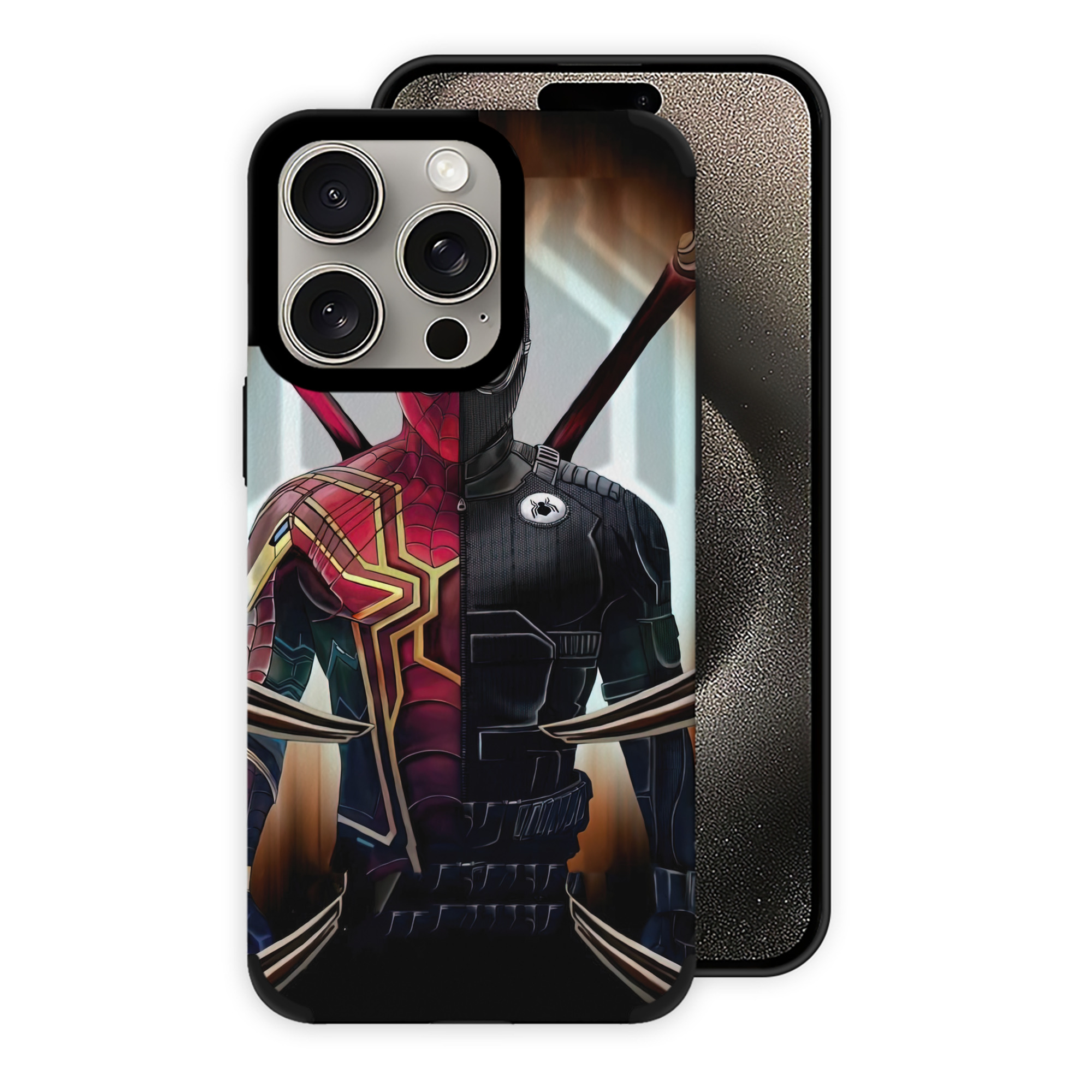 （画像用） Spider Man スパイダーマン 【iPhone15ProMax対応】 PUレザー スマホケース 耐衝撃＆黄変防止