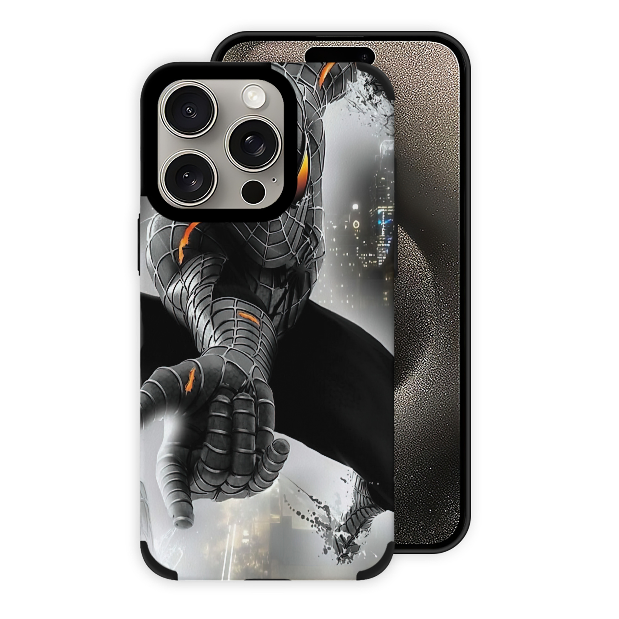 （画像用） Spider Man スパイダーマン 【iPhone15ProMax対応】 PUレザー スマホケース 耐衝撃＆黄変防止