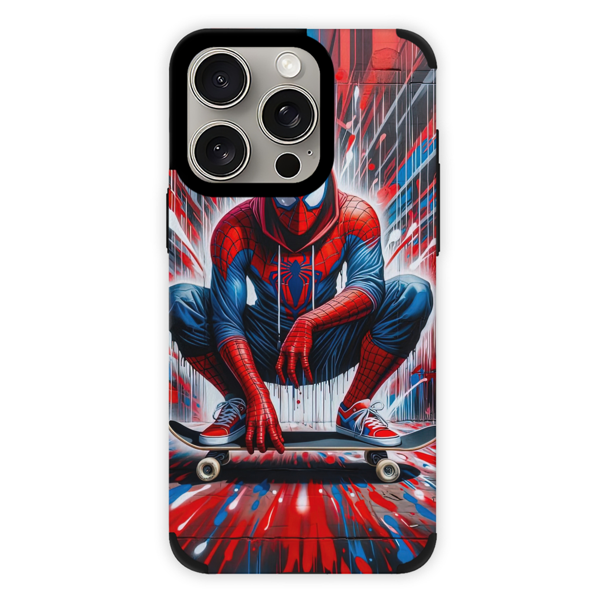 （画像用） Spider Man スパイダーマン 【iPhone15ProMax対応】 PUレザー スマホケース 耐衝撃＆黄変防止