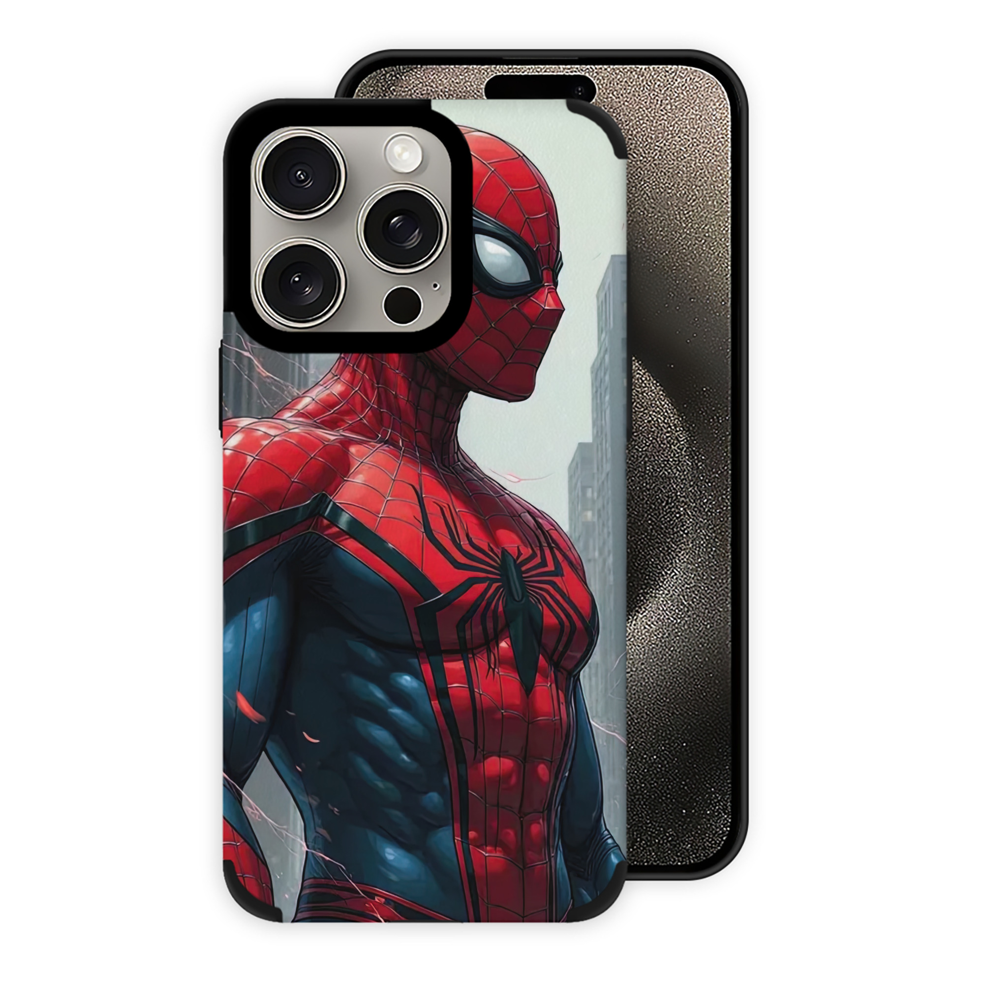 （画像用） Spider Man スパイダーマン 【iPhone15ProMax対応】 PUレザー スマホケース 耐衝撃＆黄変防止
