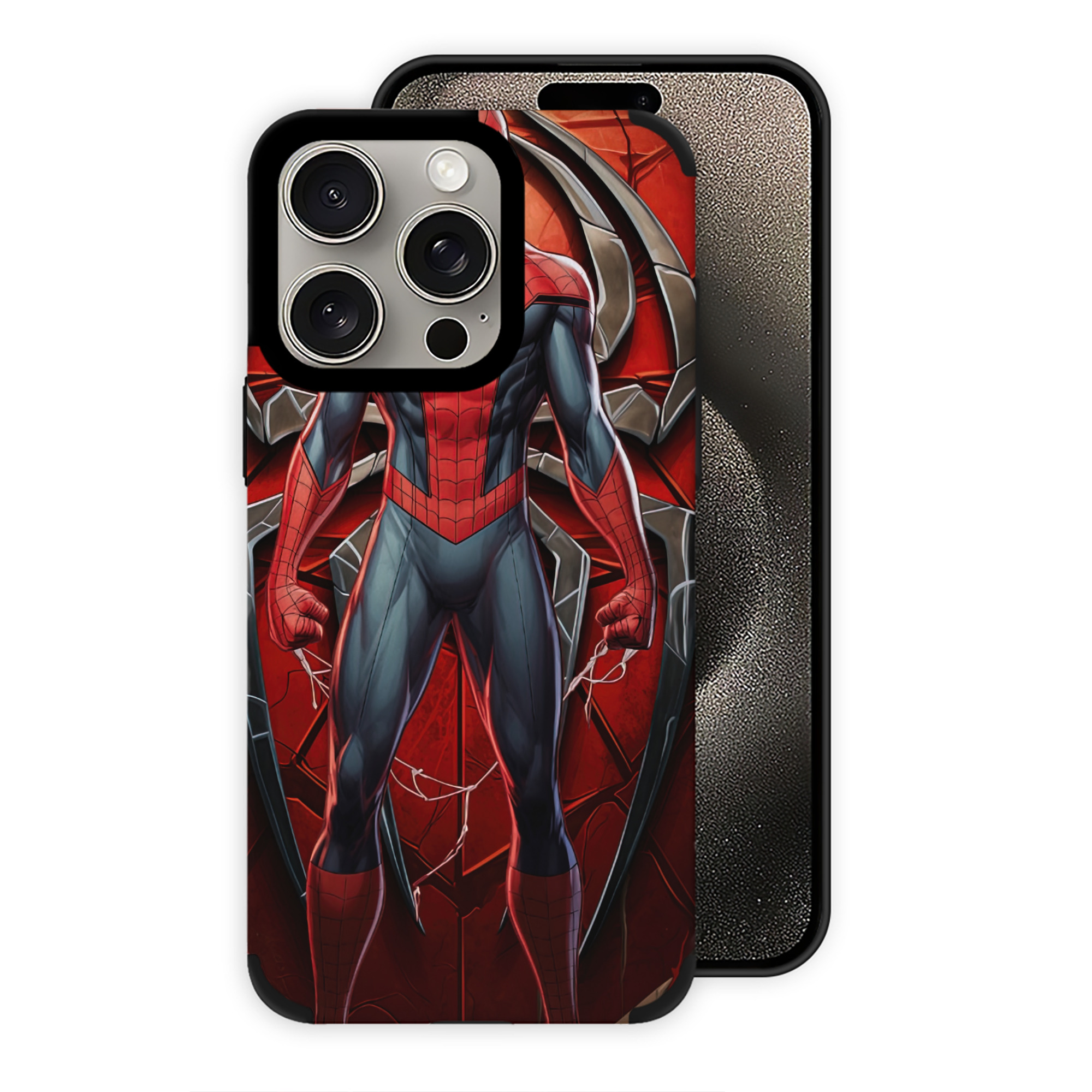 （画像用） Spider Man スパイダーマン 【iPhone15ProMax対応】 PUレザー スマホケース 耐衝撃＆黄変防止