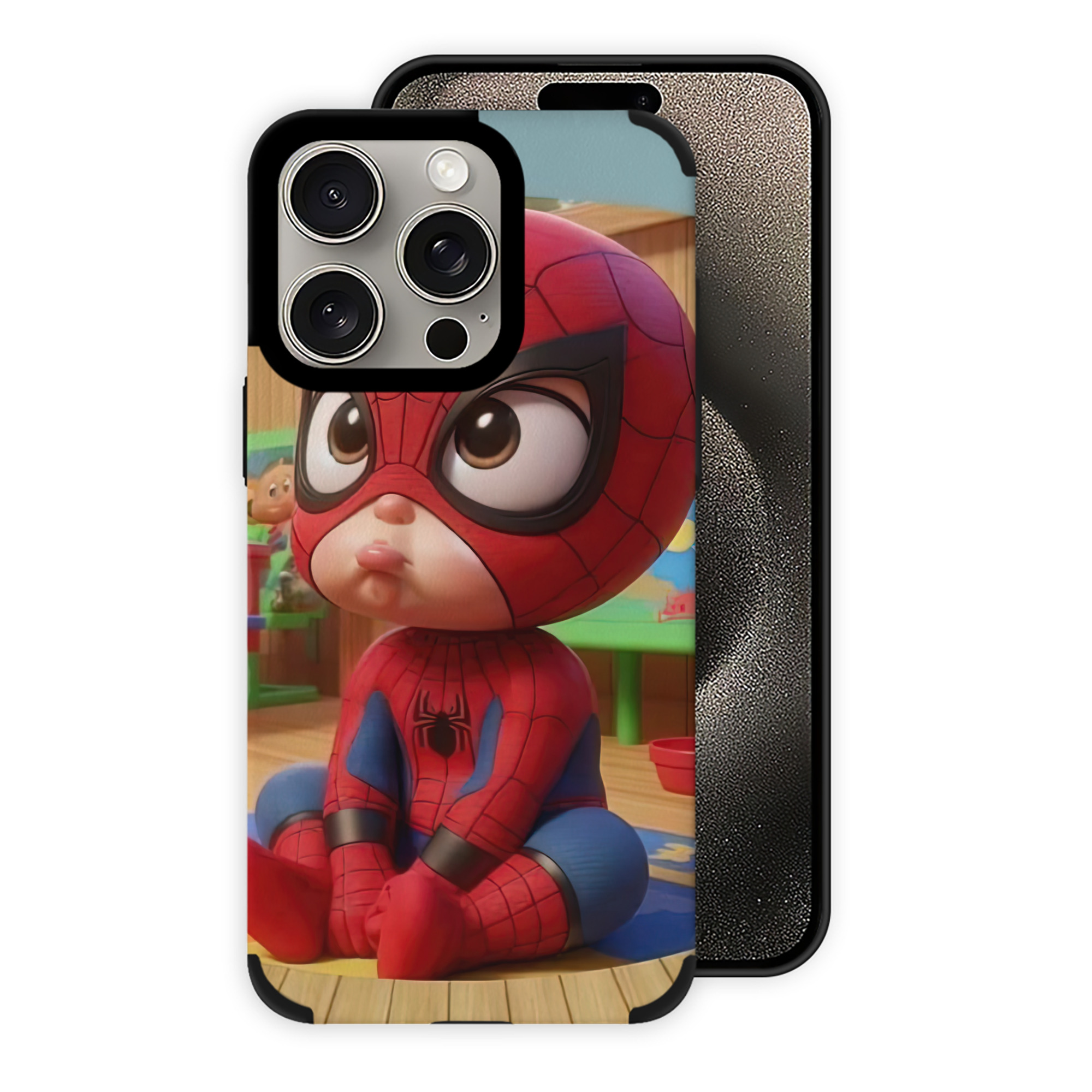 （画像用） Spider Man スパイダーマン 【iPhone15ProMax対応】 PUレザー スマホケース 耐衝撃＆黄変防止