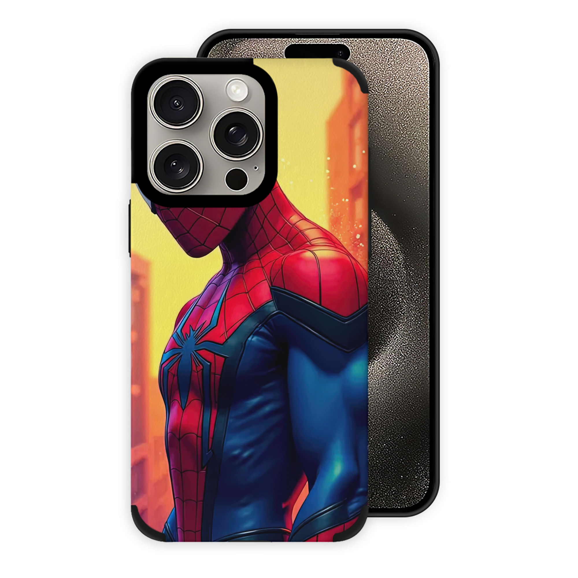 （画像用） Spider Man スパイダーマン 【iPhone15ProMax対応】 PUレザー スマホケース 耐衝撃＆黄変防止
